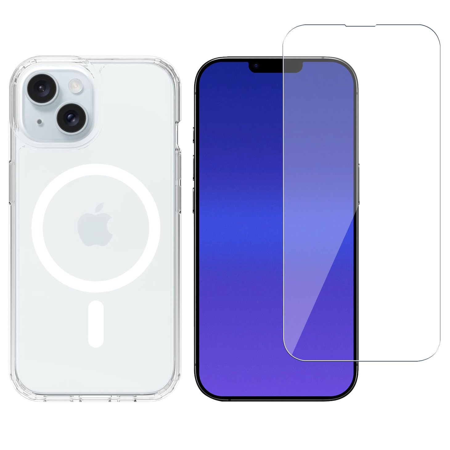 iPhone 13Setti Hybridikuori MagSafe ja Näytönsuoja lasi
