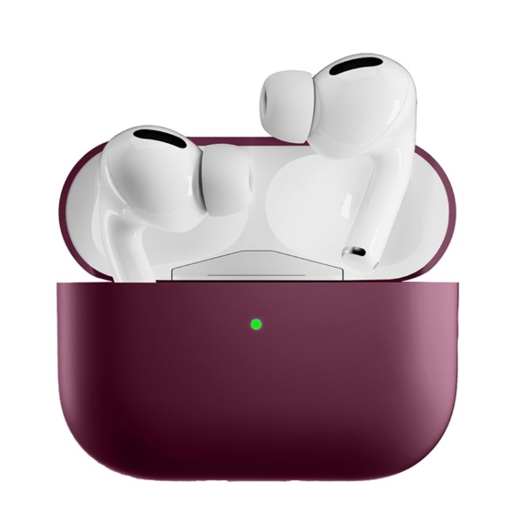 Silikonikotelo Apple AirPods Pro 2 tummanpunainen