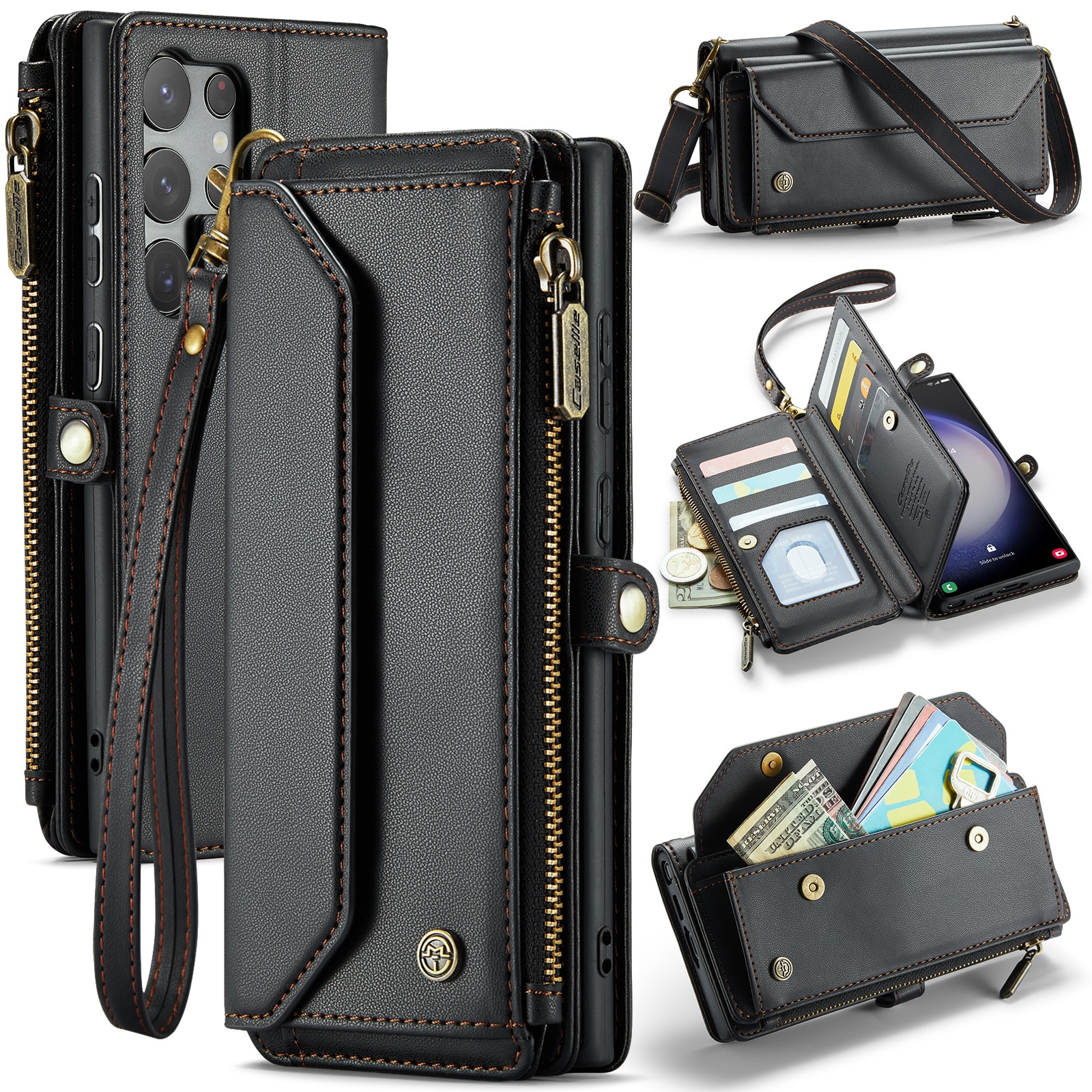 Lompakkolaukku Samsung Galaxy S23 Ultra musta