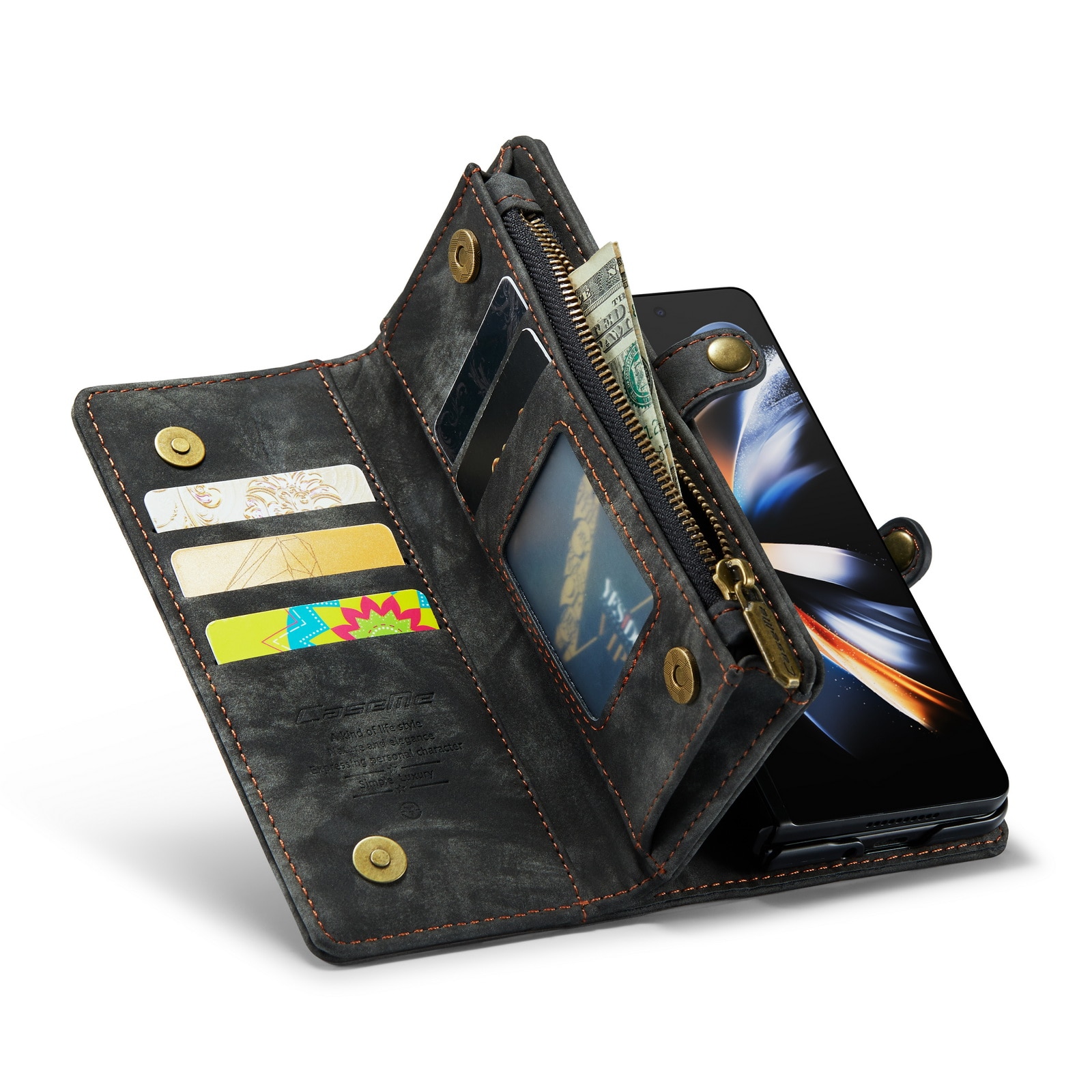 Multi-slot Suojakotelo Samsung Galaxy Z Fold 4 harmaa