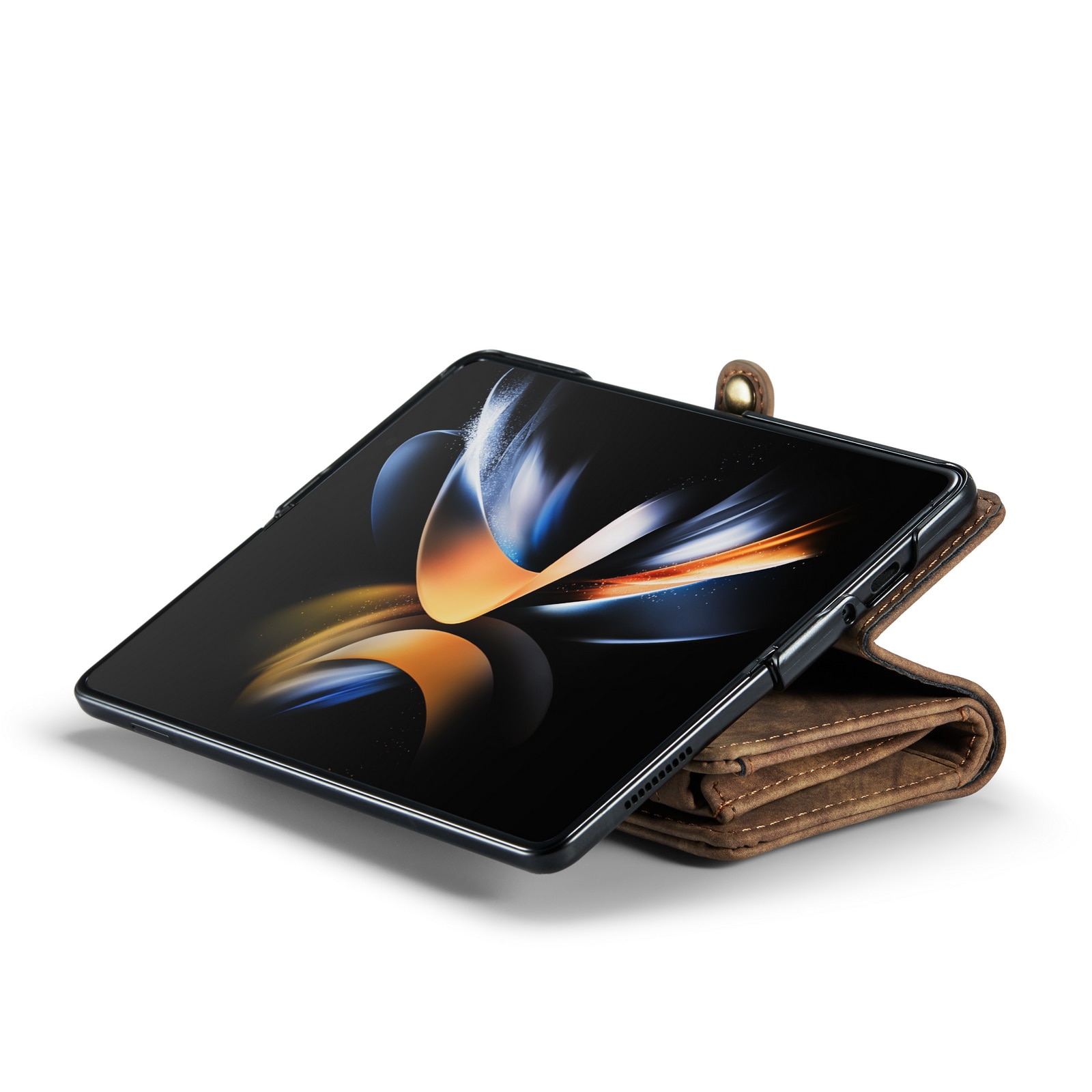 Multi-slot Suojakotelo Samsung Galaxy Z Fold 4 ruskea