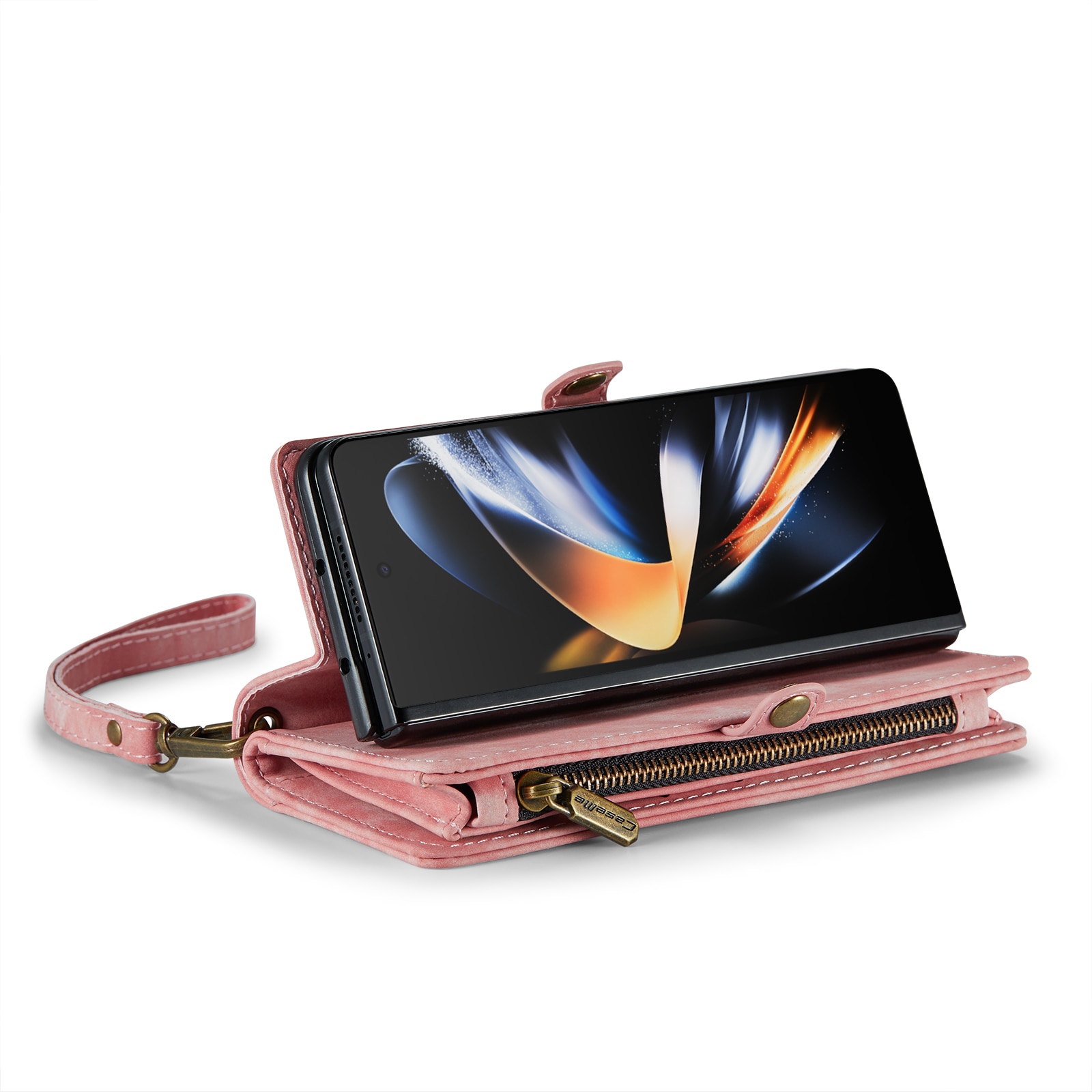 Multi-slot Suojakotelo Samsung Galaxy Z Fold 4 vaaleanpunainen