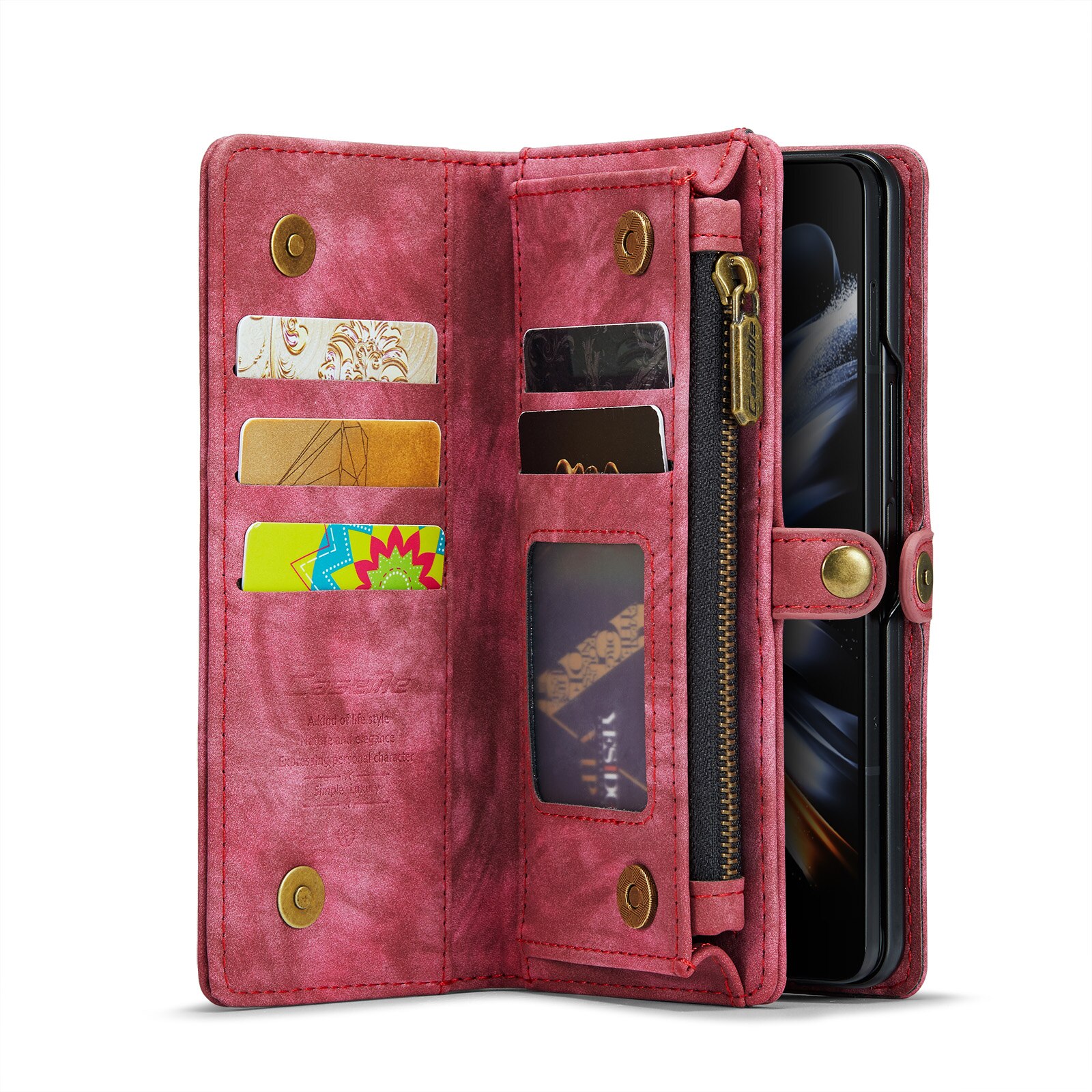 Multi-slot Suojakotelo Samsung Galaxy Z Fold 5 Punainen
