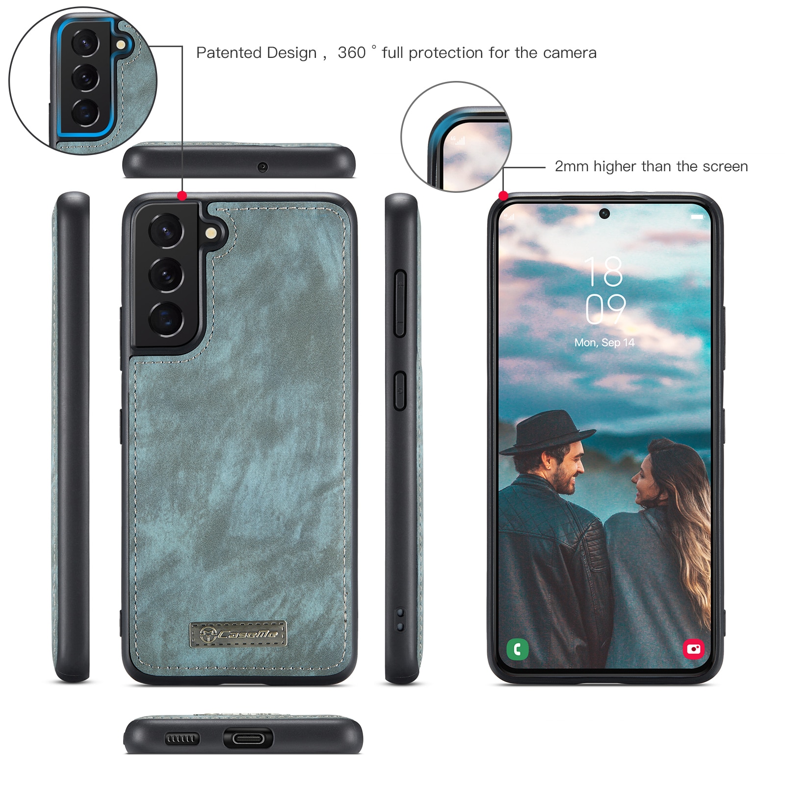 Multi-slot Suojakotelo Samsung Galaxy S22 Sininen