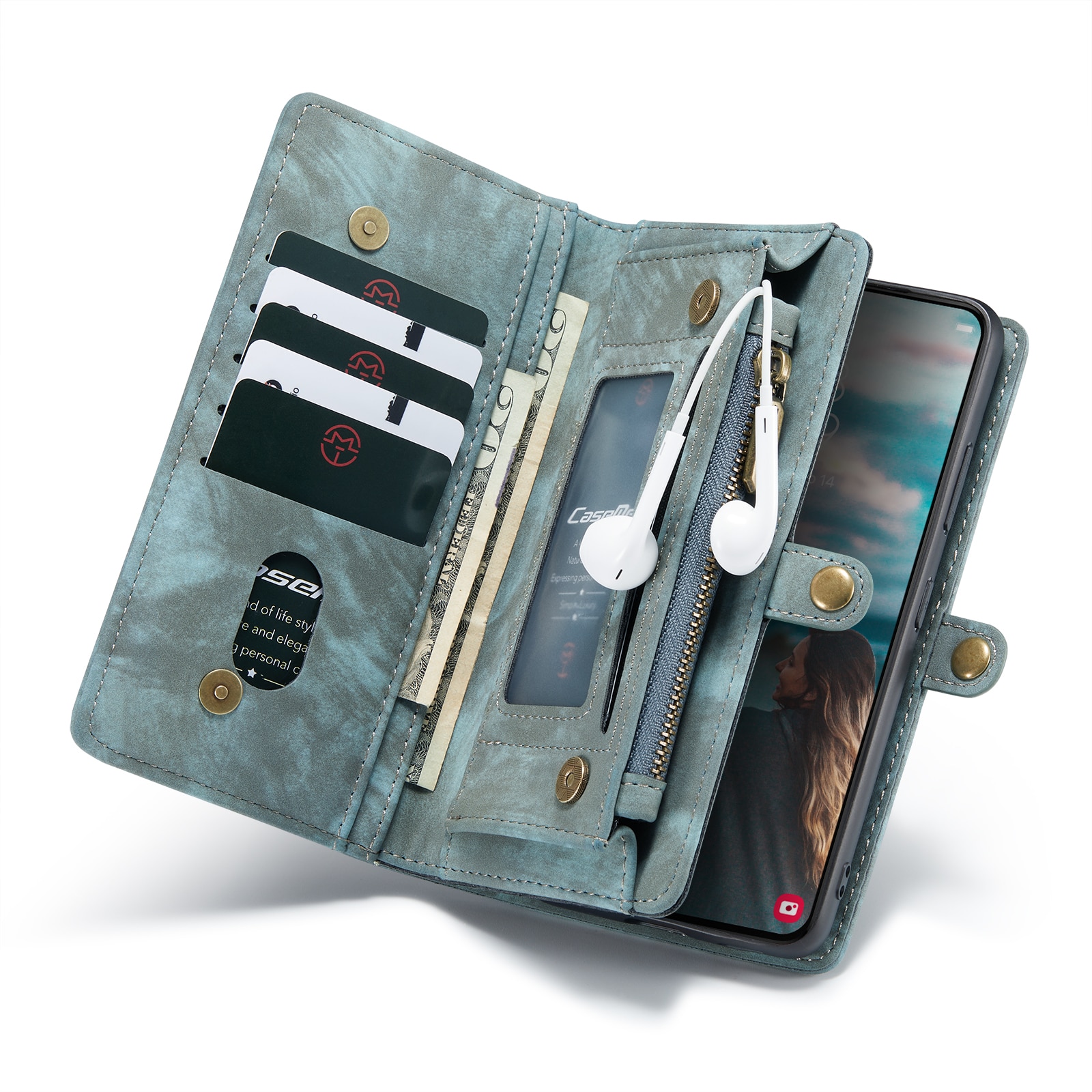 Multi-slot Suojakotelo Samsung Galaxy S22 Sininen