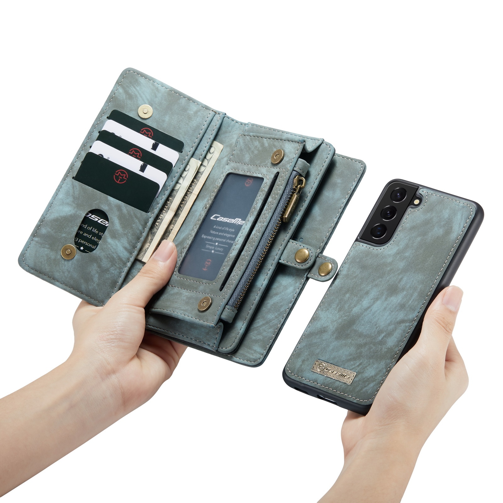 Multi-slot Suojakotelo Samsung Galaxy S22 Sininen