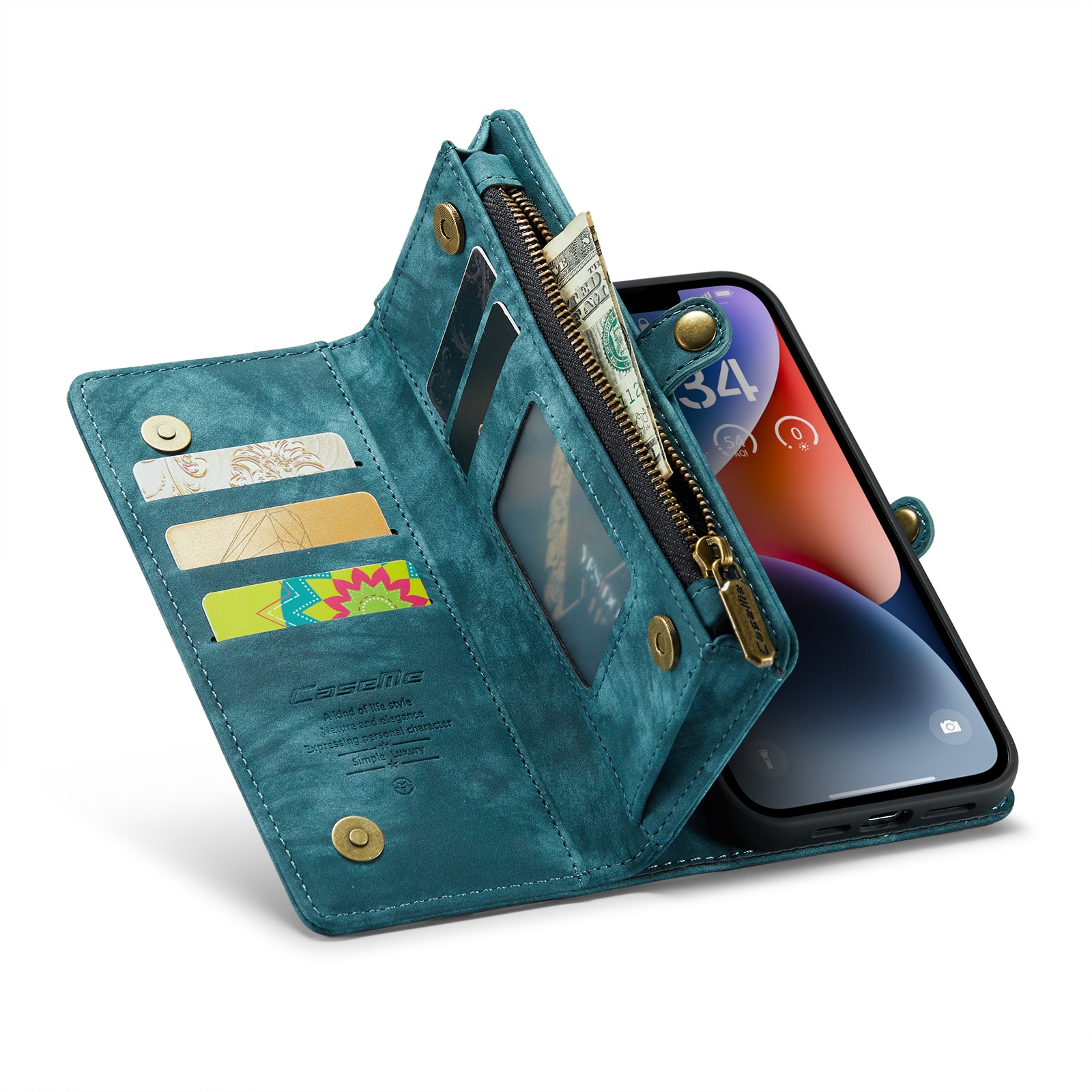 Multi-slot Suojakotelo iPhone 14 Sininen