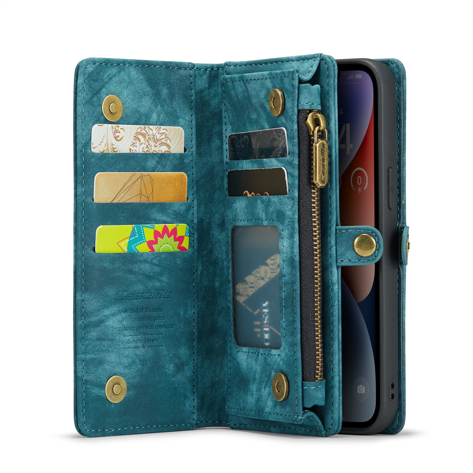 Multi-slot Suojakotelo iPhone 14 Sininen