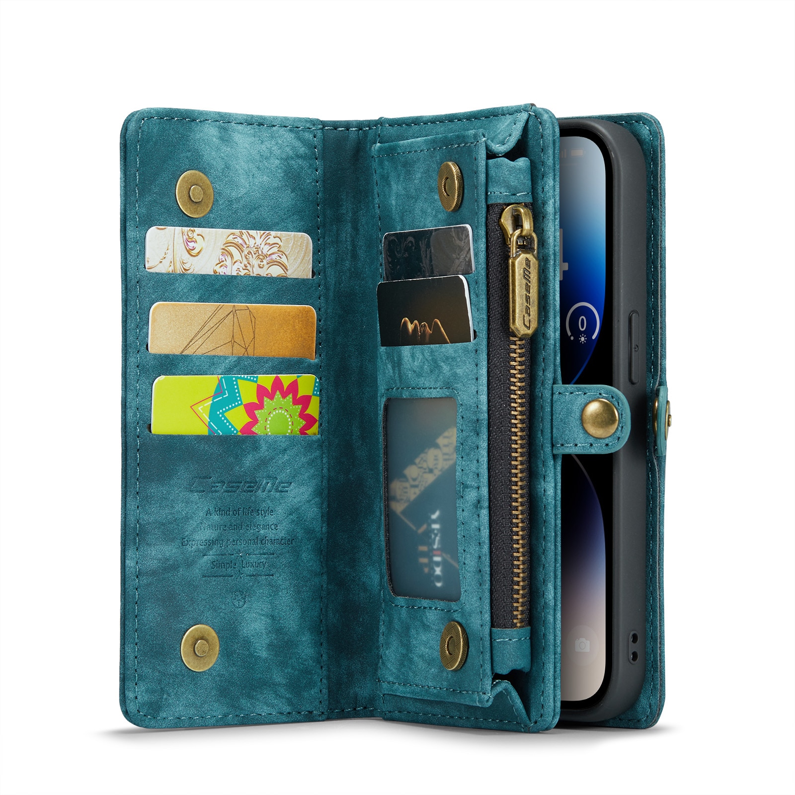 Multi-slot Suojakotelo iPhone 14 Pro Sininen
