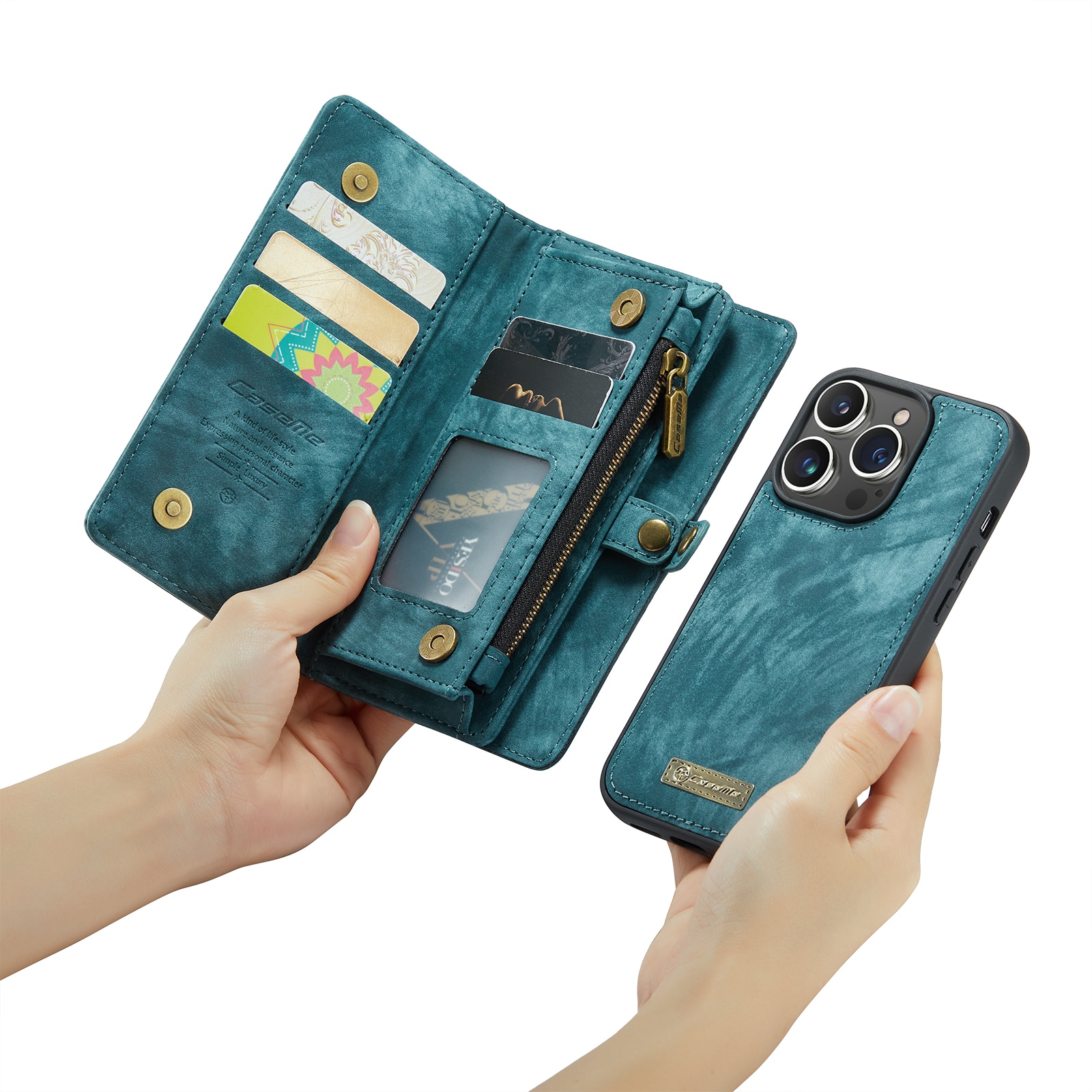 Multi-slot Suojakotelo iPhone 14 Pro Sininen
