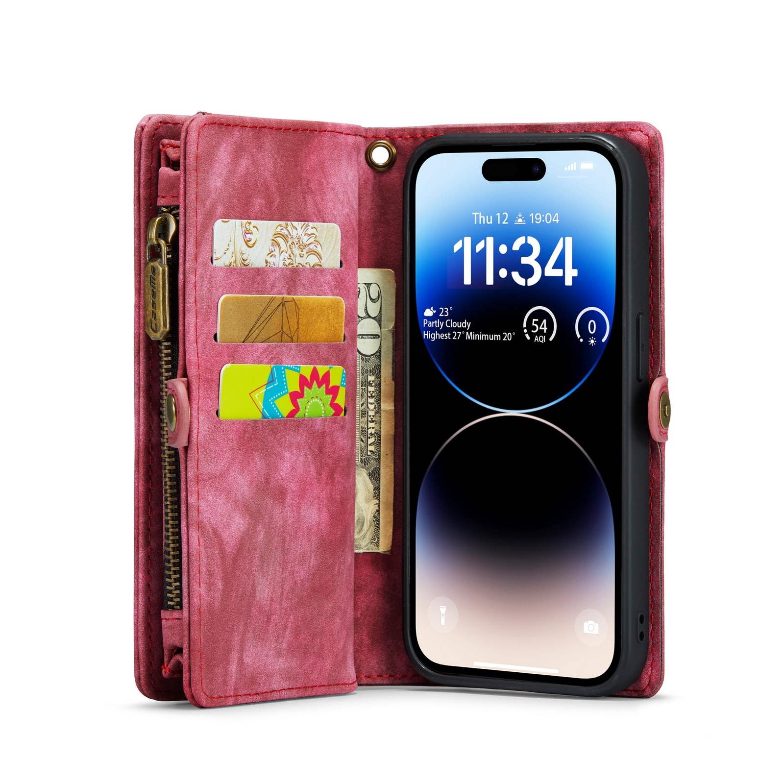 Multi-slot Suojakotelo iPhone 14 Pro Max Punainen
