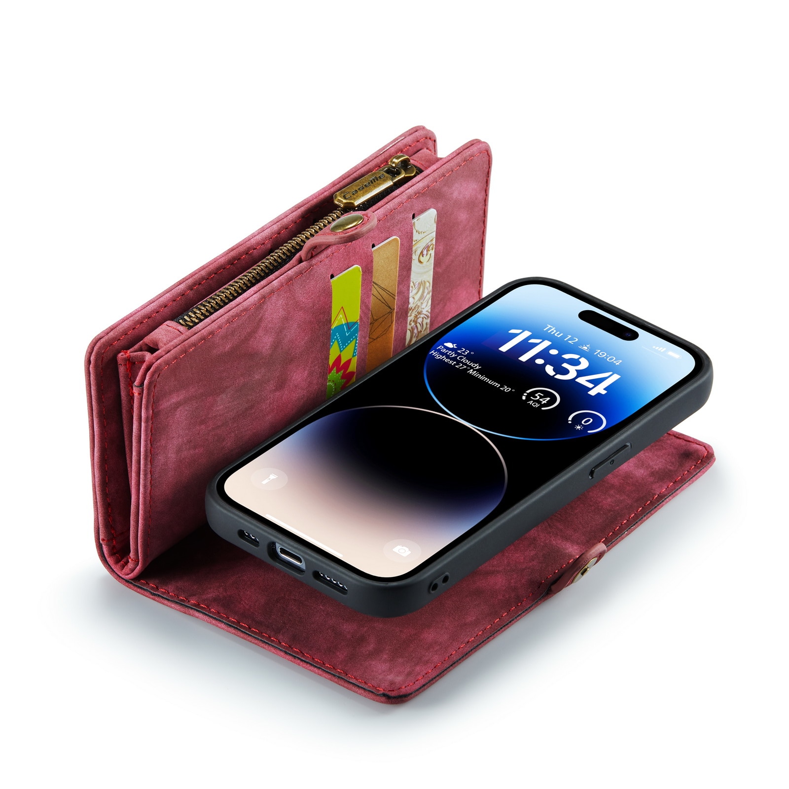 Multi-slot Suojakotelo iPhone 14 Pro Max Punainen