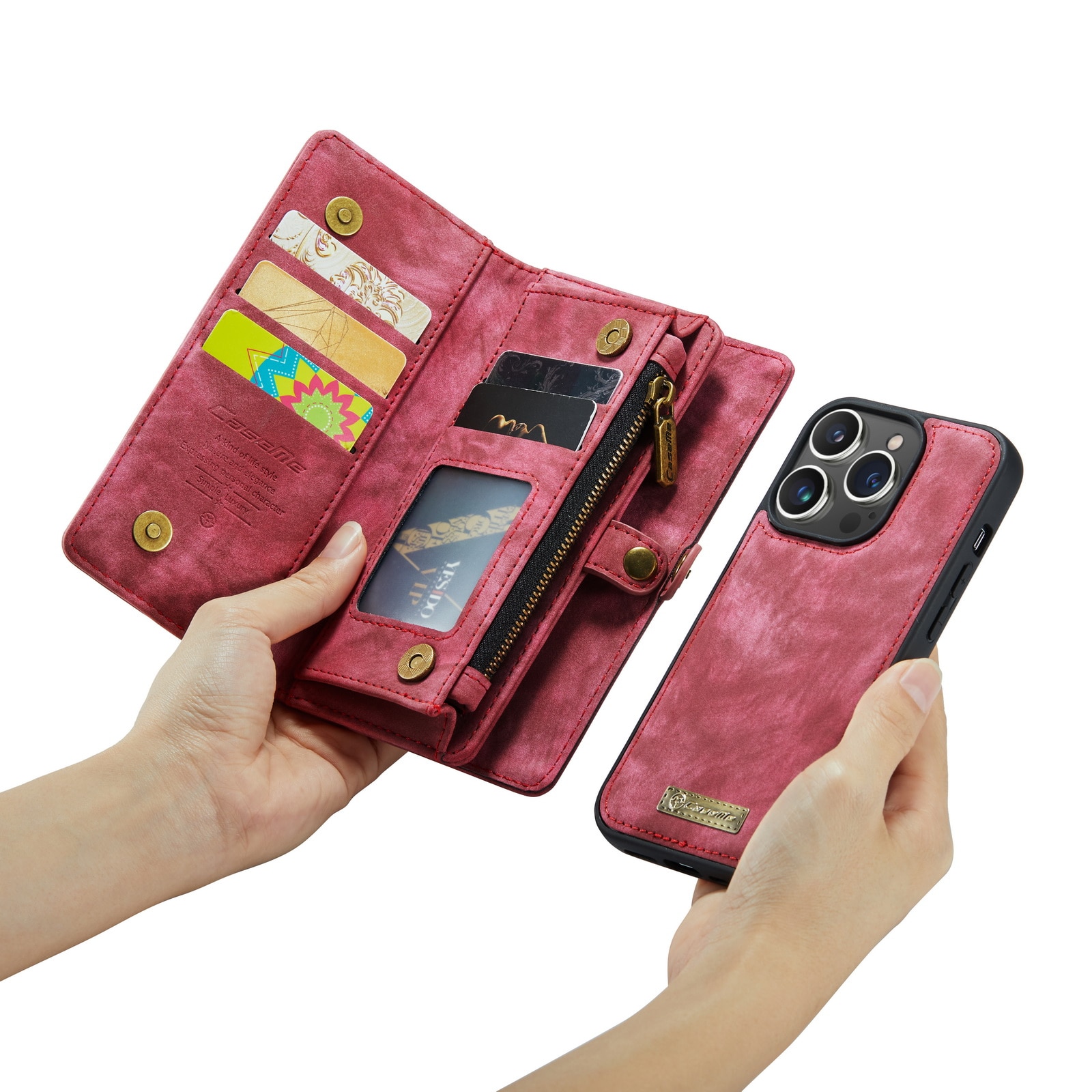 Multi-slot Suojakotelo iPhone 14 Pro Max Punainen