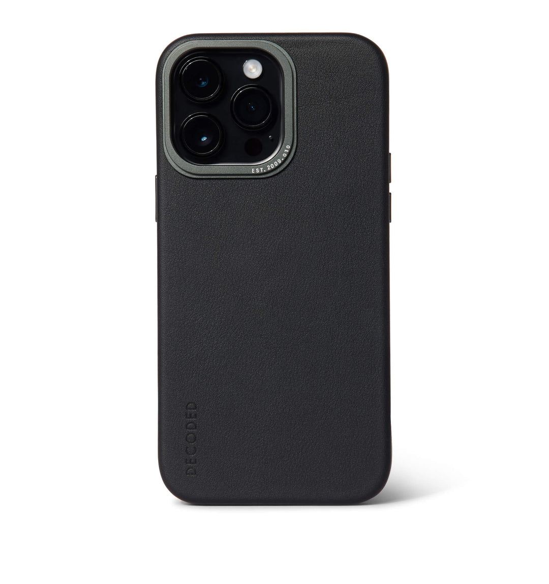 Leather Back Cover iPhone 15 Pro Black