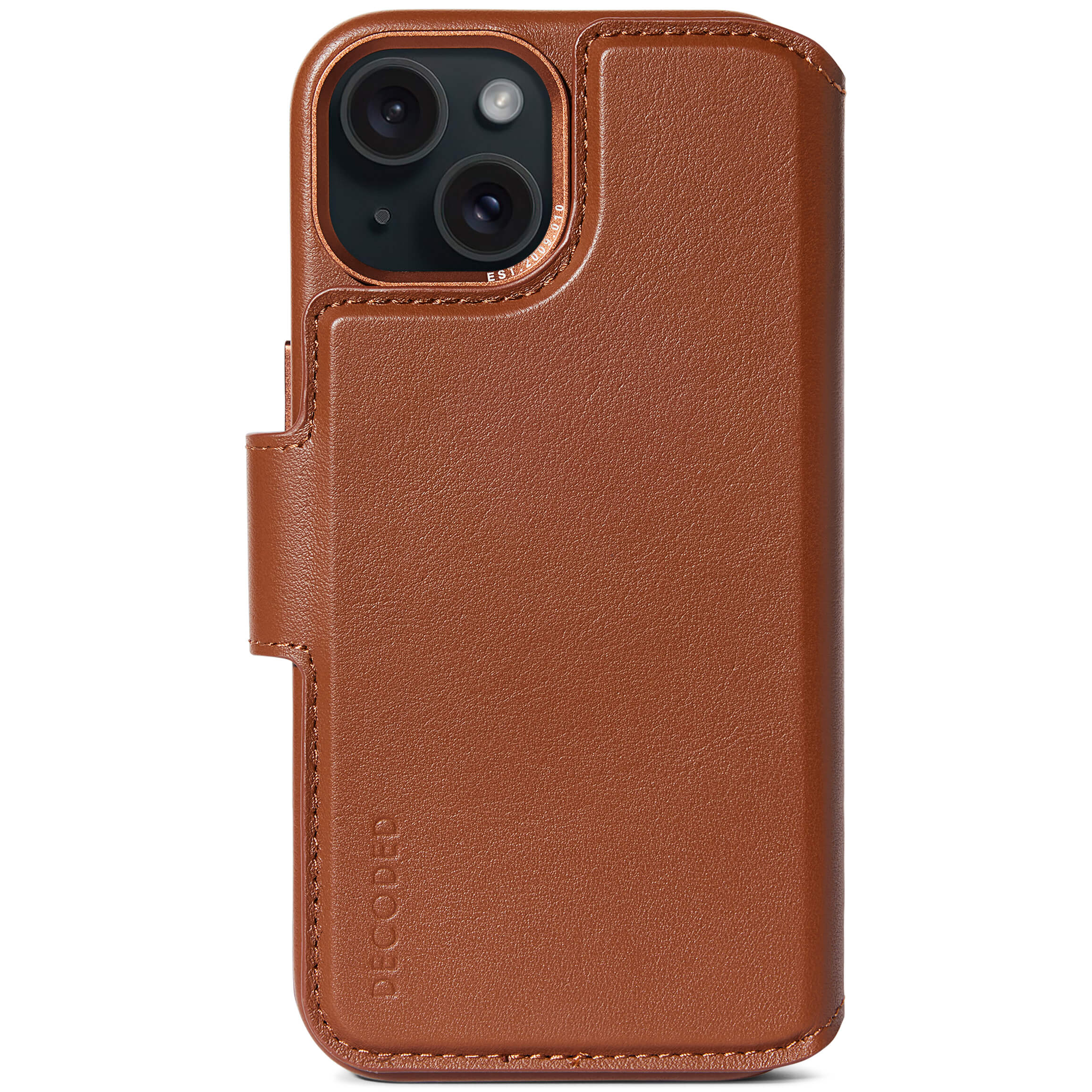 Detachable Wallet Leather iPhone 15 Tan