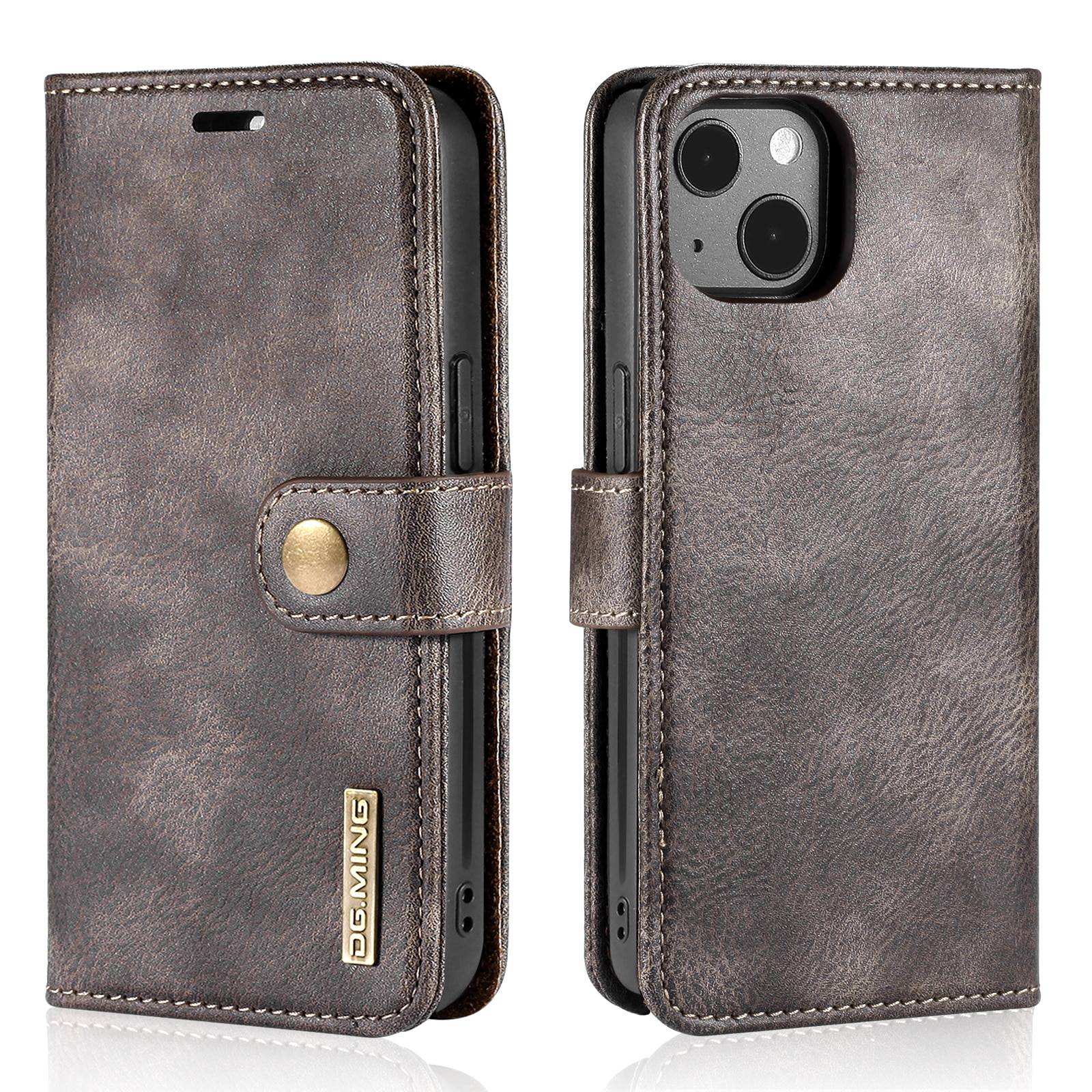 Magnet Wallet iPhone 13 Mini Brown