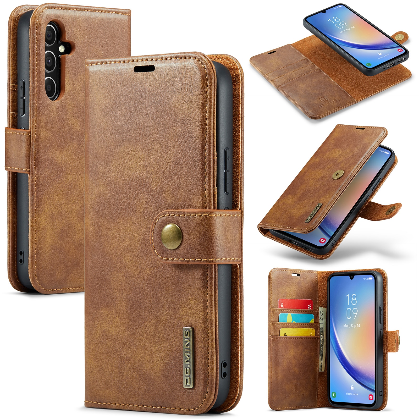 Magnet Wallet Samsung Galaxy A34 Cognac