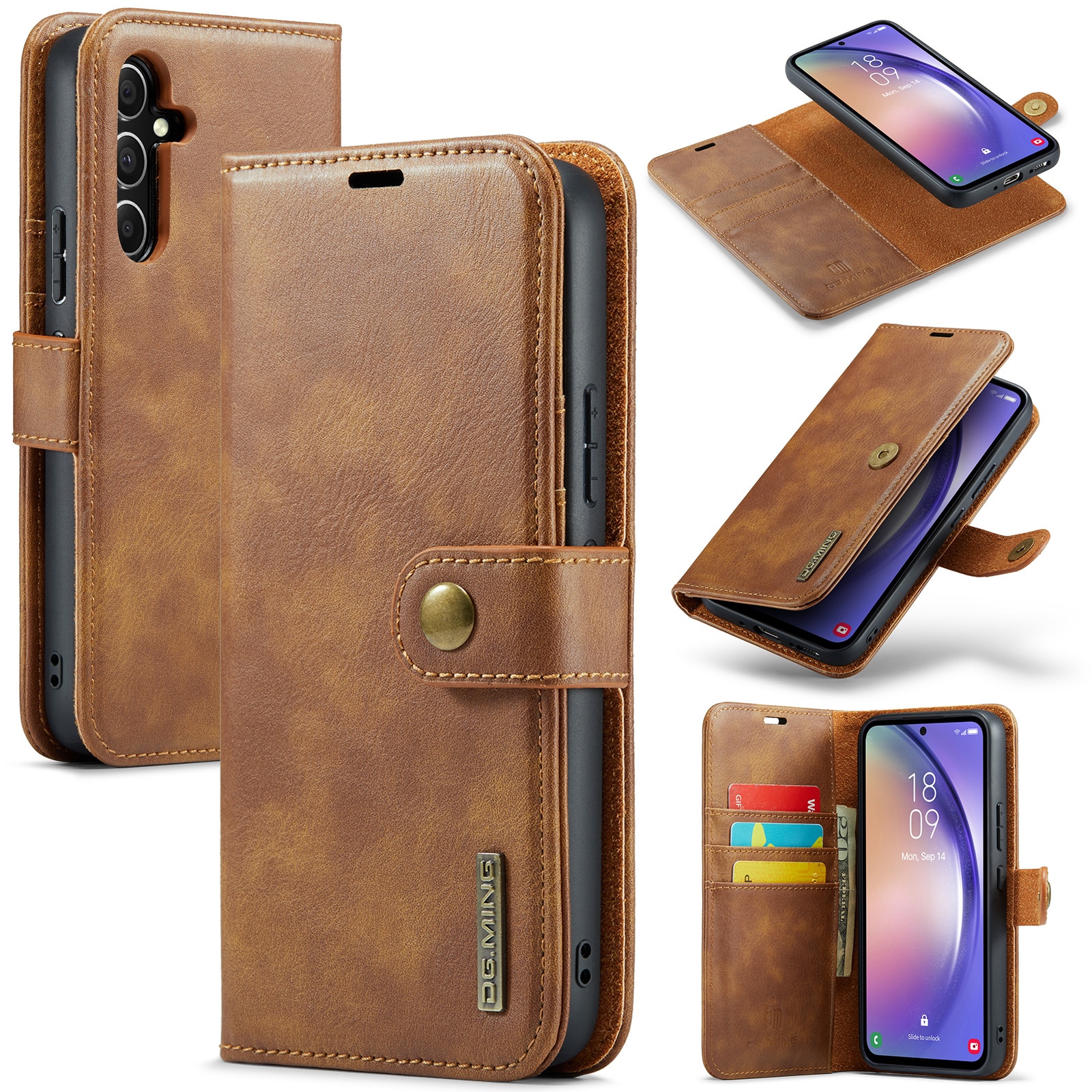 Magnet Wallet Samsung Galaxy A55 Cognac