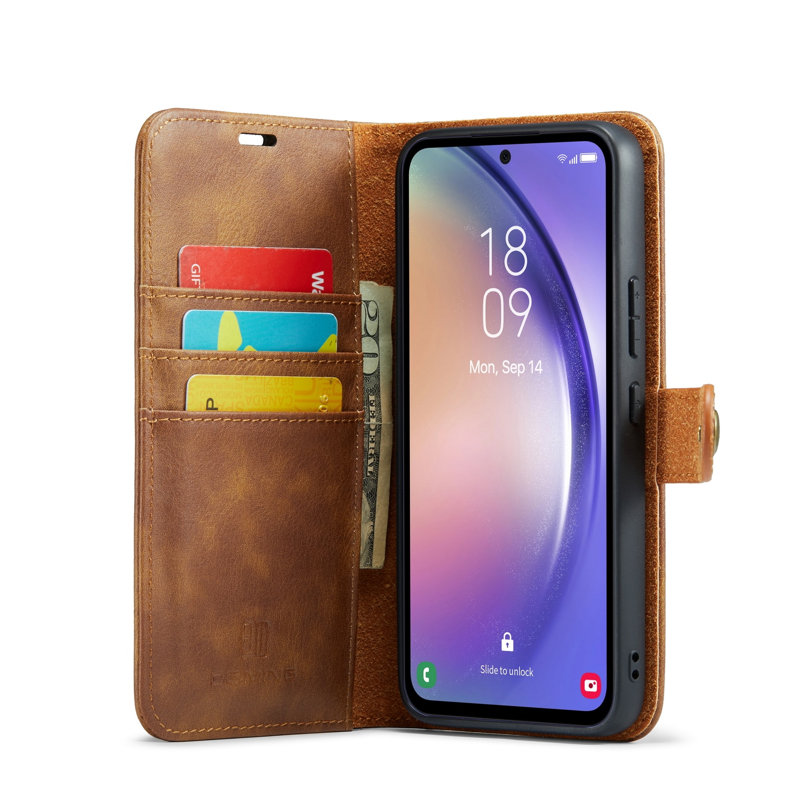 Magnet Wallet Samsung Galaxy A54 Cognac