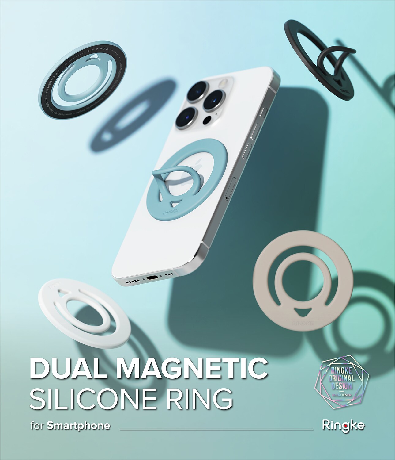 Dual Magnetic Silicone Ring Musta