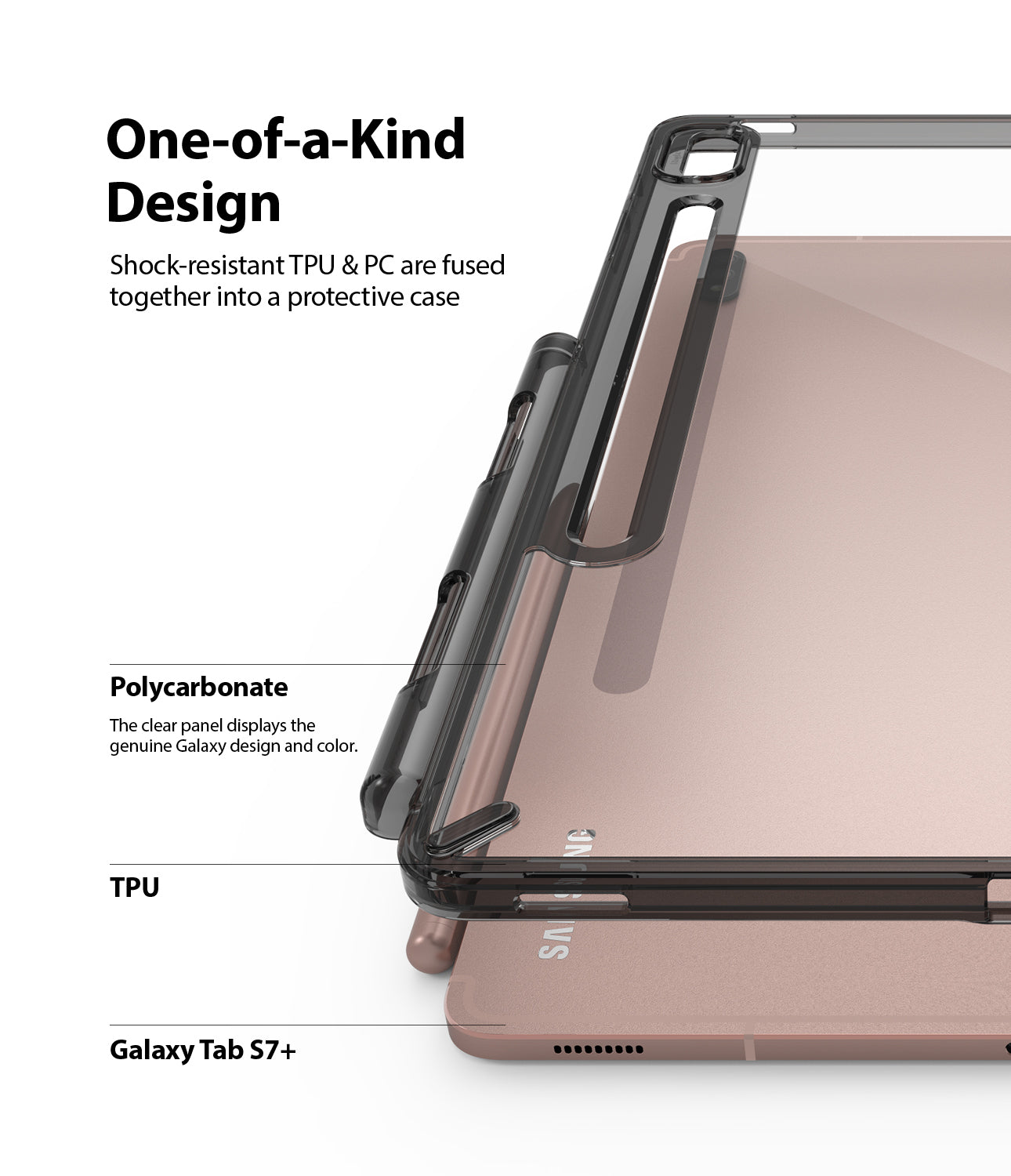 Fusion Case Galaxy Tab S7 Plus/S8 Plus 12.4 Clear