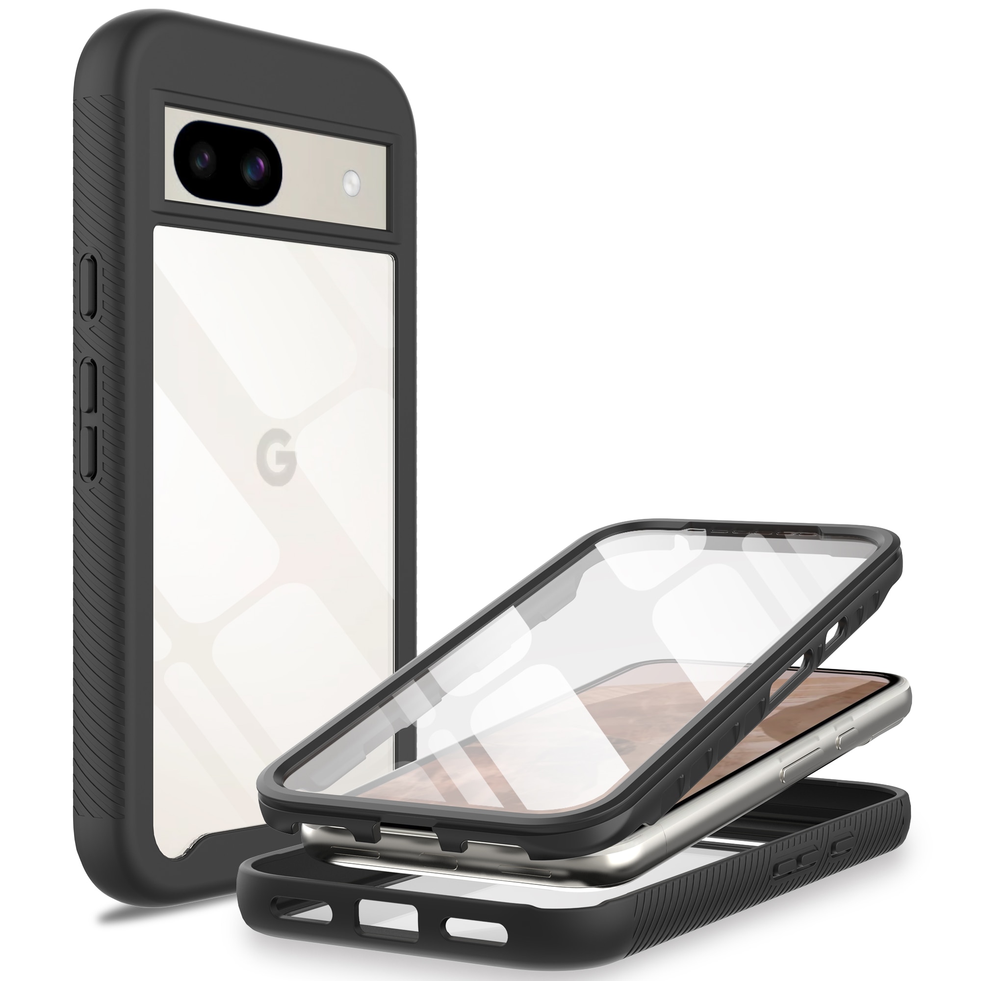 Full Protection Case Google Pixel 8a musta