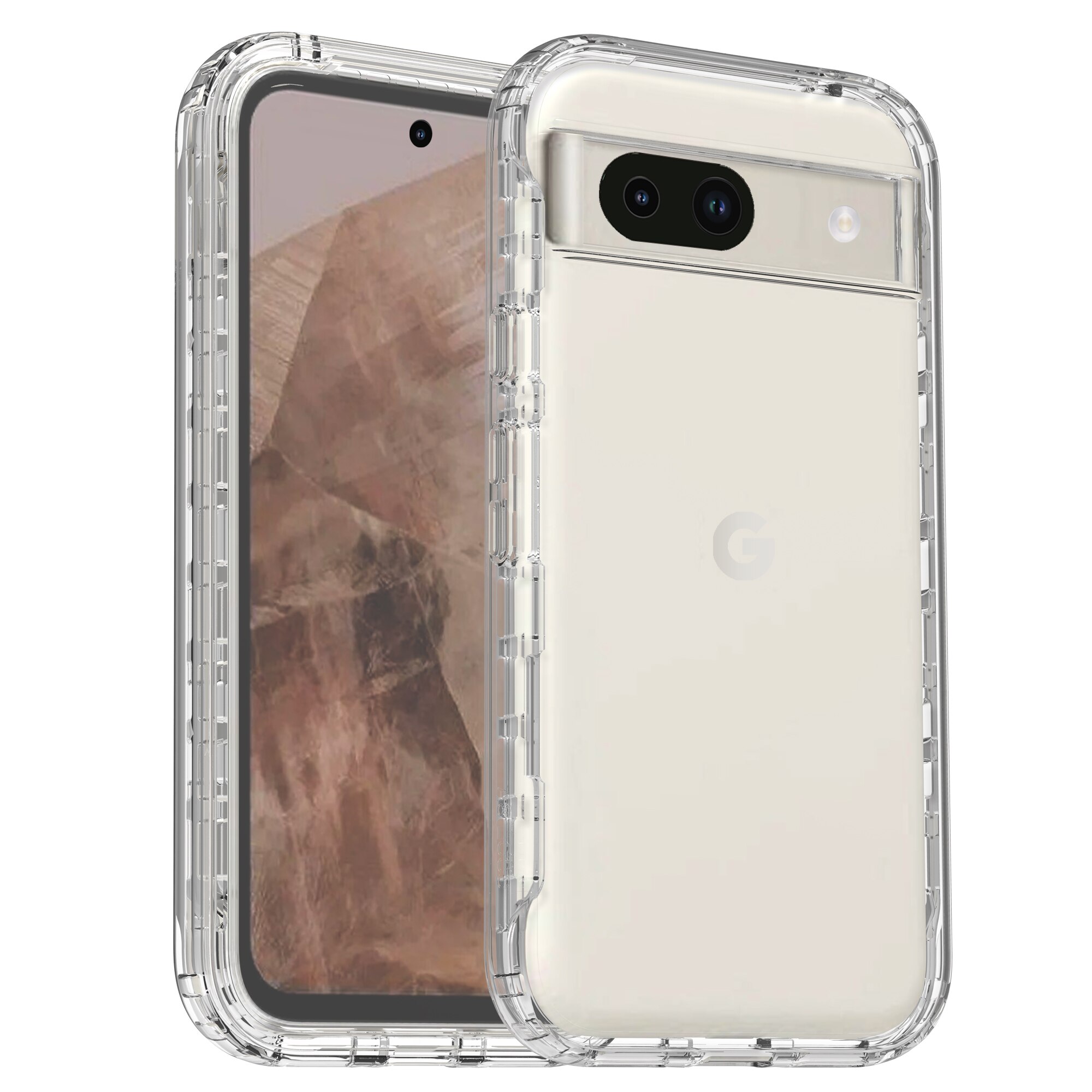 Full Protection Case Google Pixel 8a läpinäkyvä