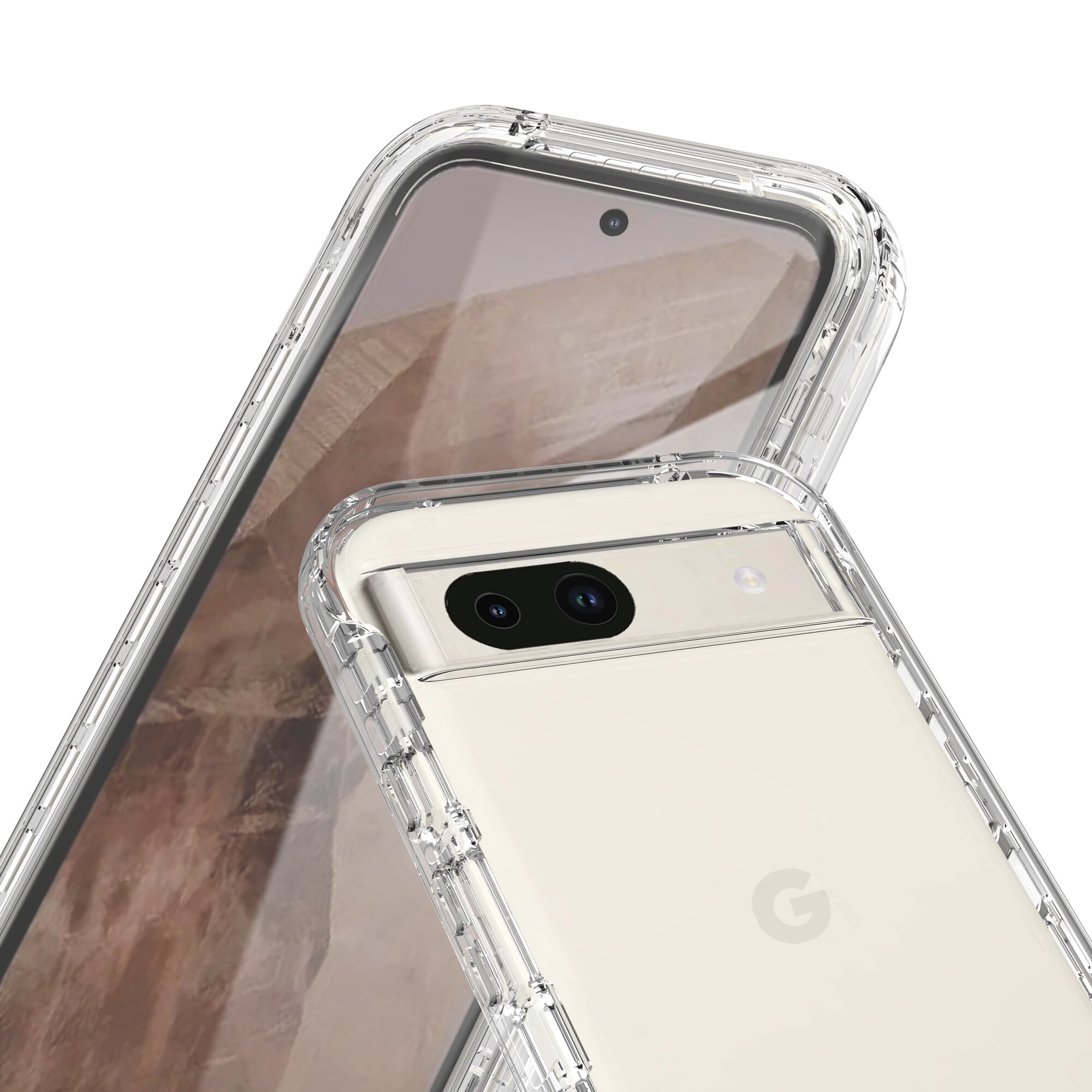 Full Protection Case Google Pixel 8a läpinäkyvä