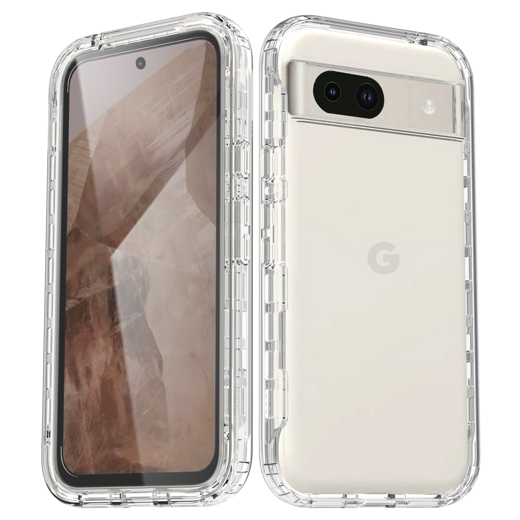 Full Protection Case Google Pixel 8a läpinäkyvä