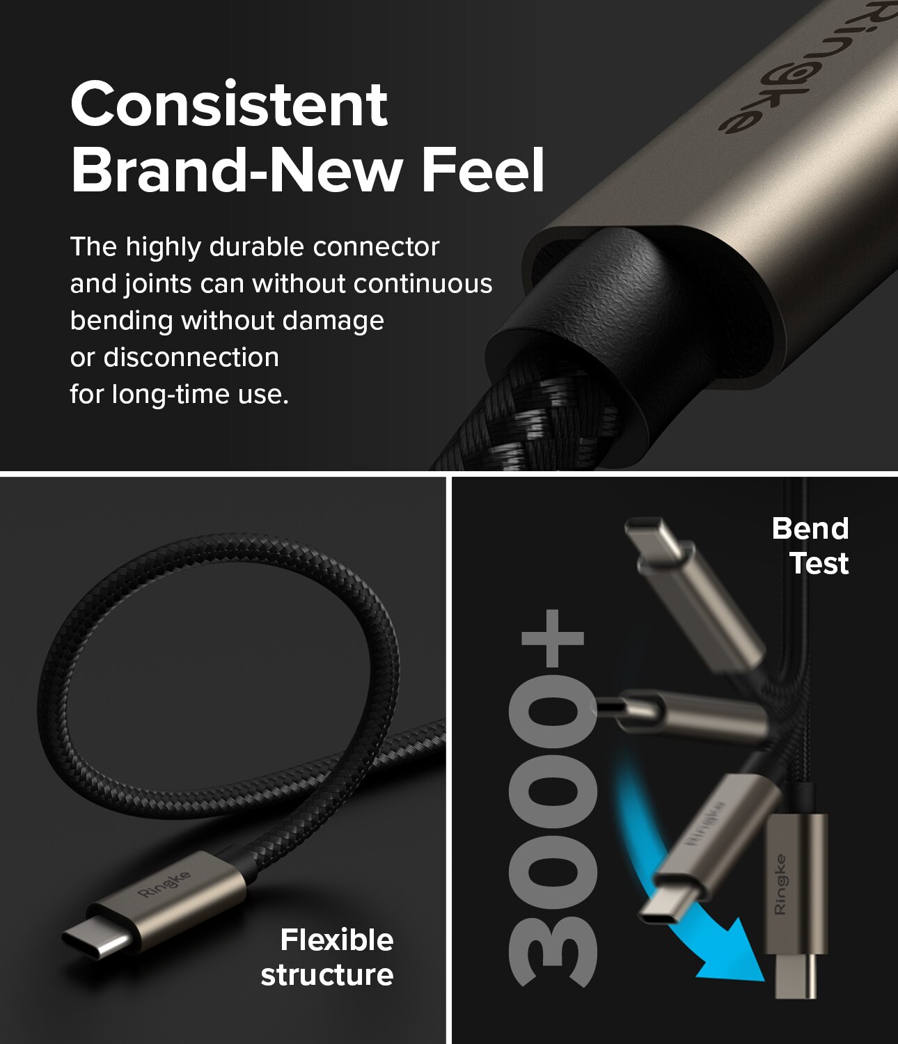 Fast Charging Basic Kaapeli USB-A -> USB-C 1m musta