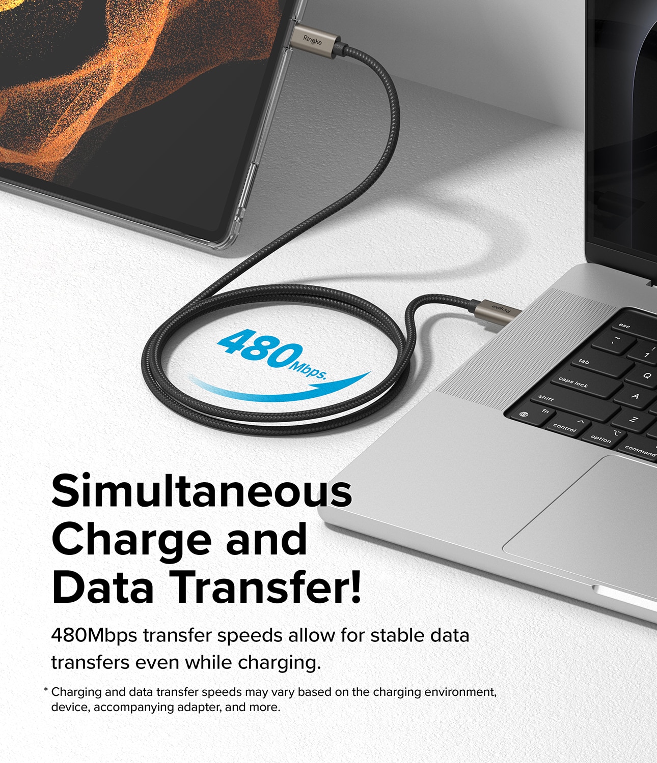 Fast Charging Basic Kaapeli USB-C -> USB-C 2m musta
