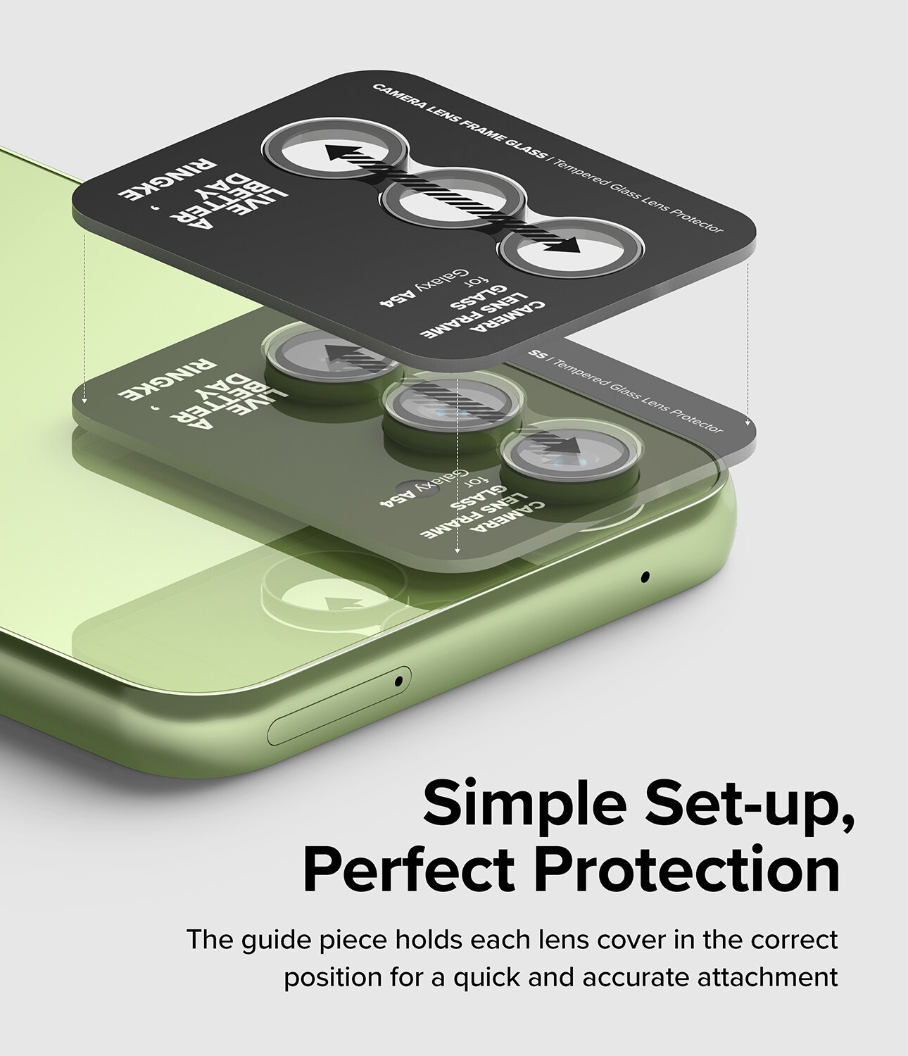 Camera Lens Frame Glass Samsung Galaxy A54 Musta