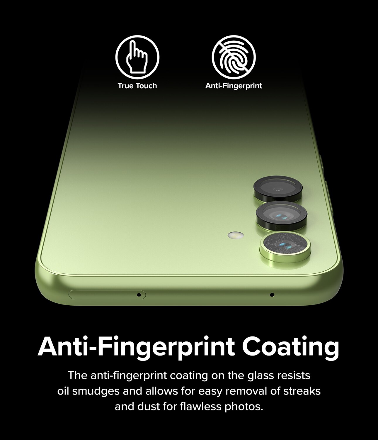 Camera Lens Frame Glass Samsung Galaxy A54 Musta