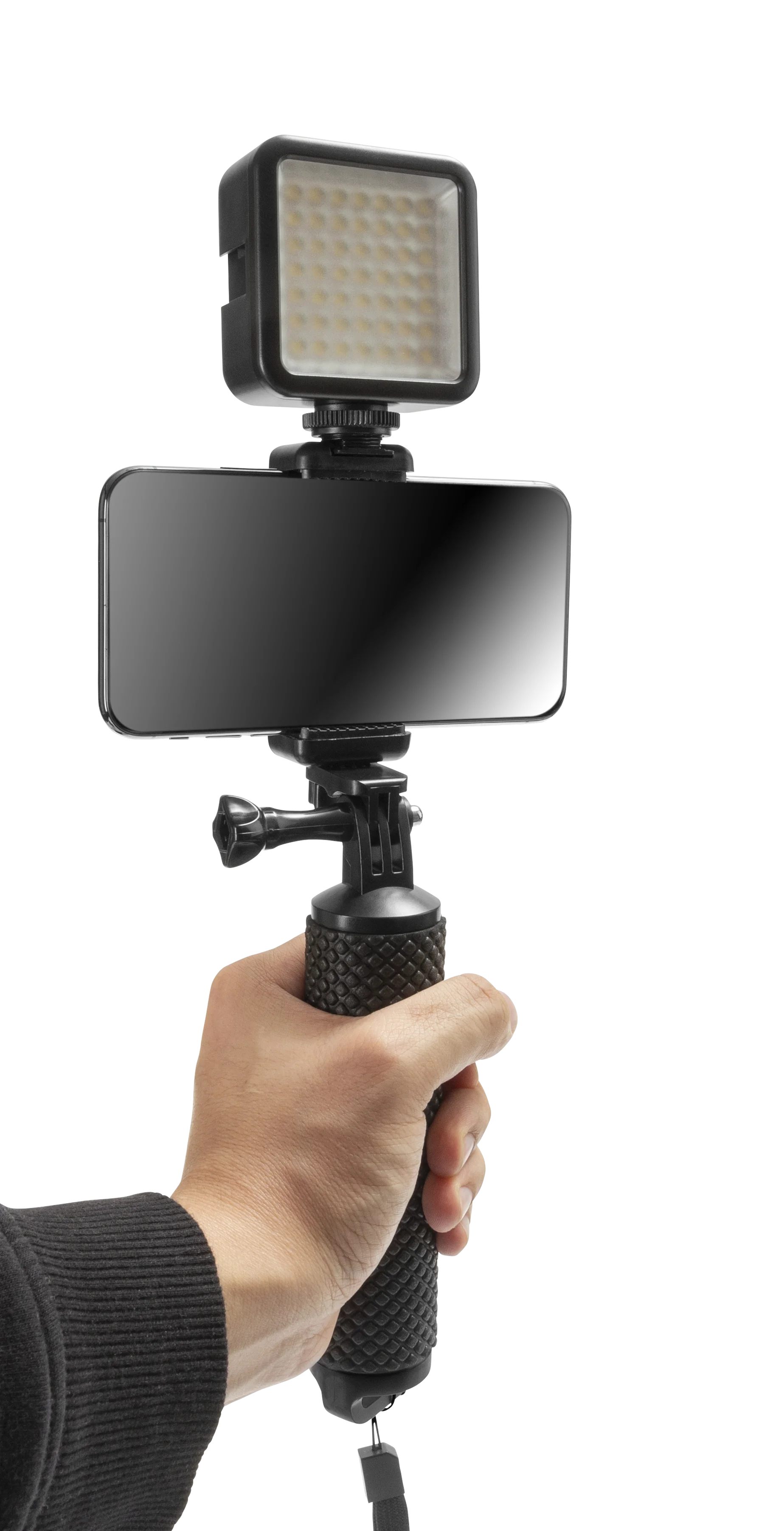 Selfietikku LED-valaistuksella musta