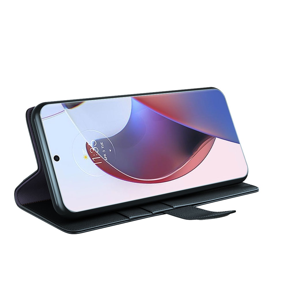 Aito Nahkakotelo Motorola Edge 30 Ultra Musta