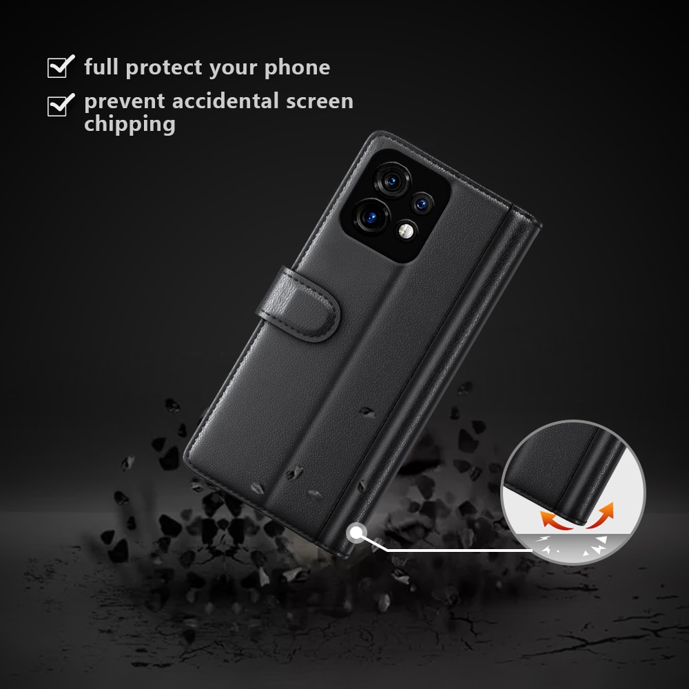 Aito Nahkakotelo Motorola Edge 40 Pro musta