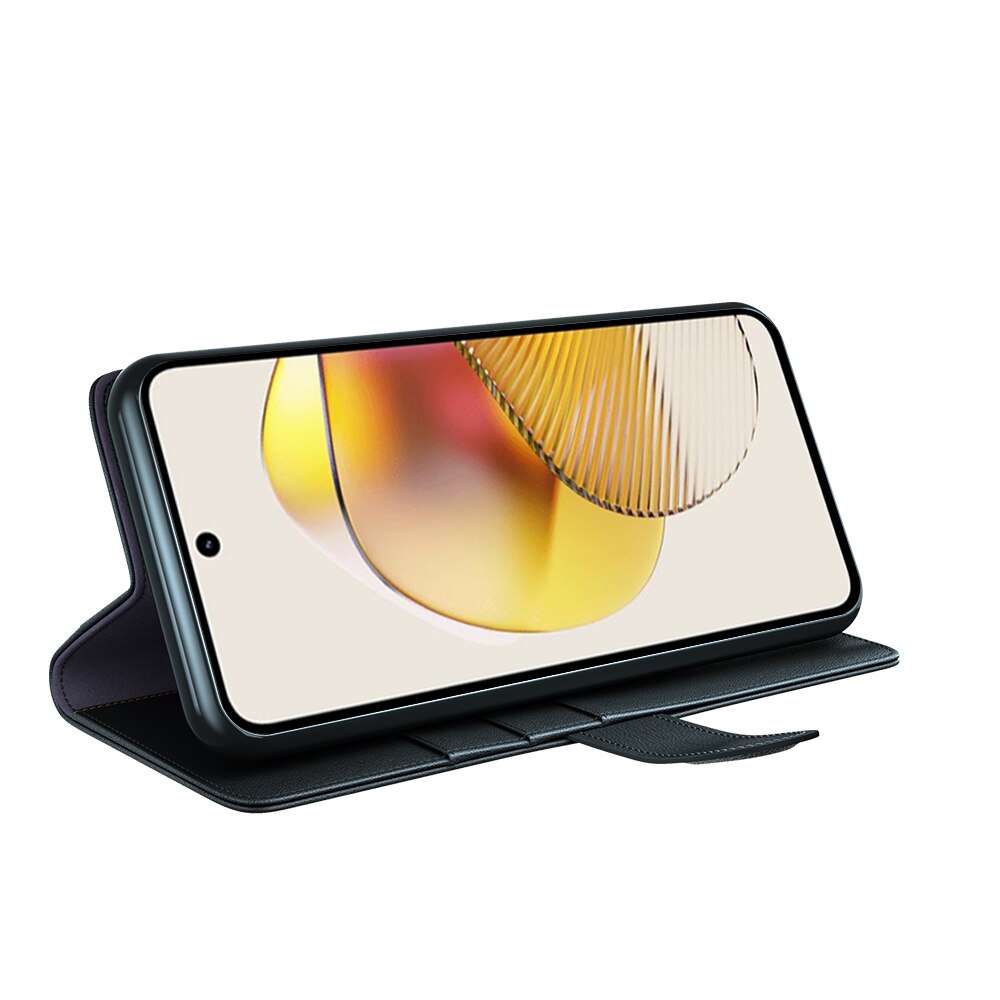 Aito Nahkakotelo Motorola Moto G73 Musta