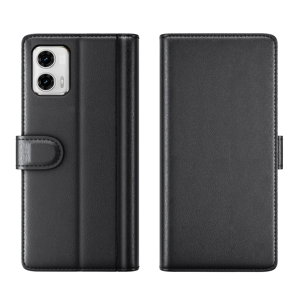 Aito Nahkakotelo Motorola Moto G73 Musta