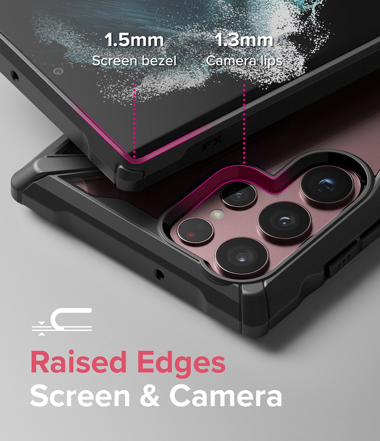 Fusion X Case Samsung Galaxy S22 Ultra Musta