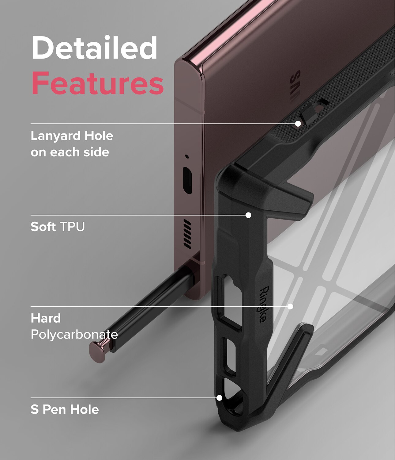 Fusion X Case Samsung Galaxy S22 Ultra Musta