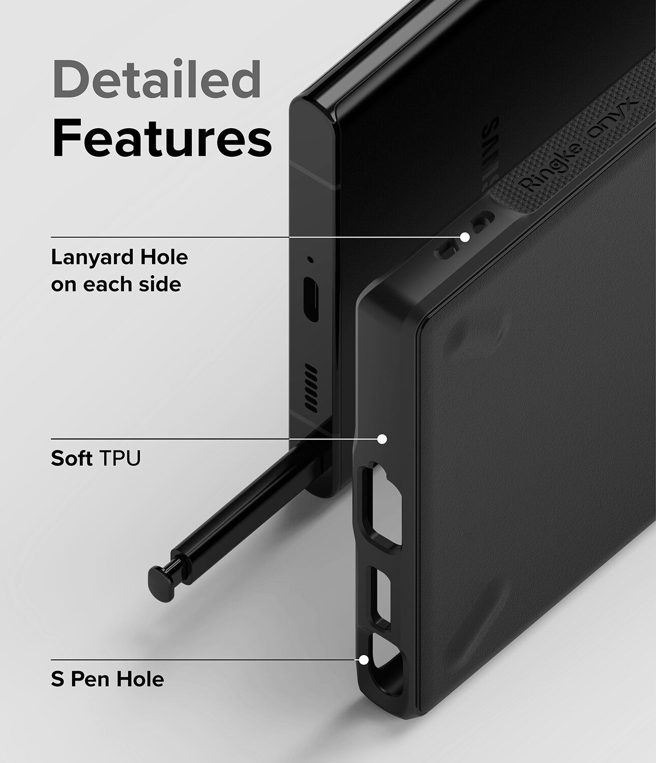 Onyx Case Samsung Galaxy S22 Ultra Musta