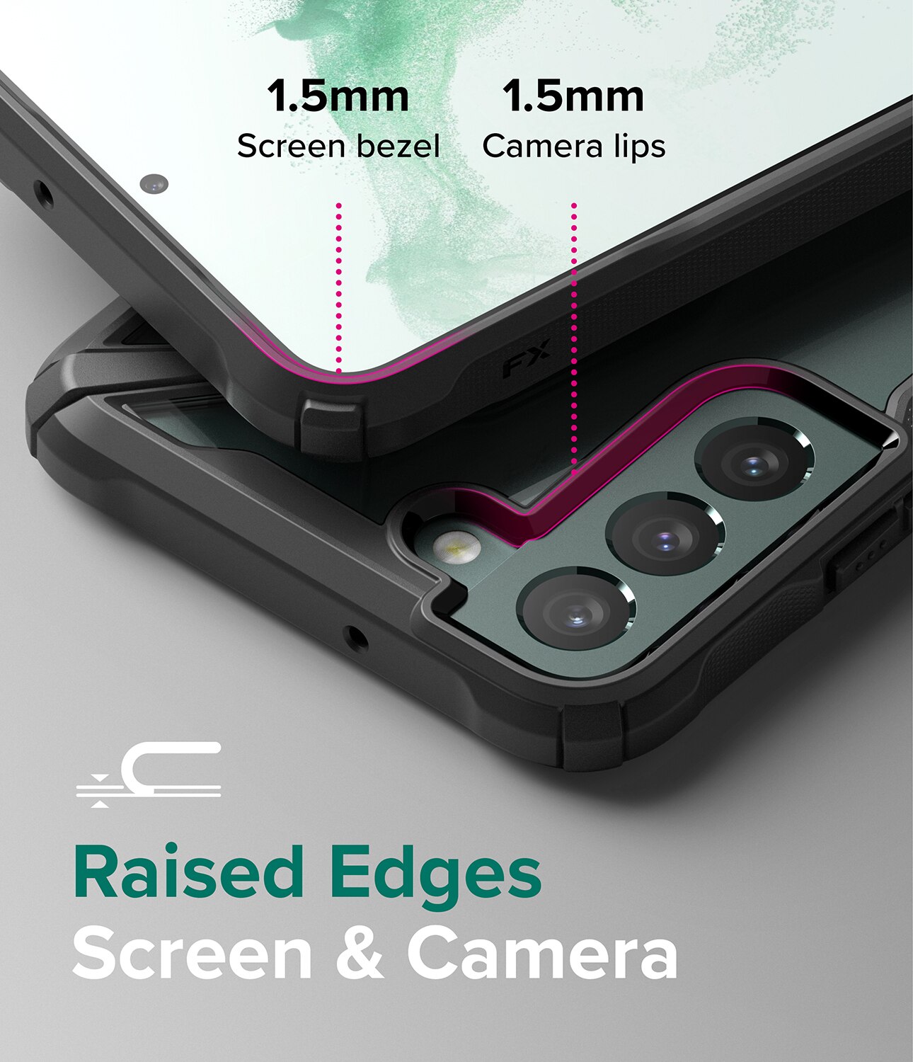 Fusion X Case Samsung Galaxy S22 Plus Musta