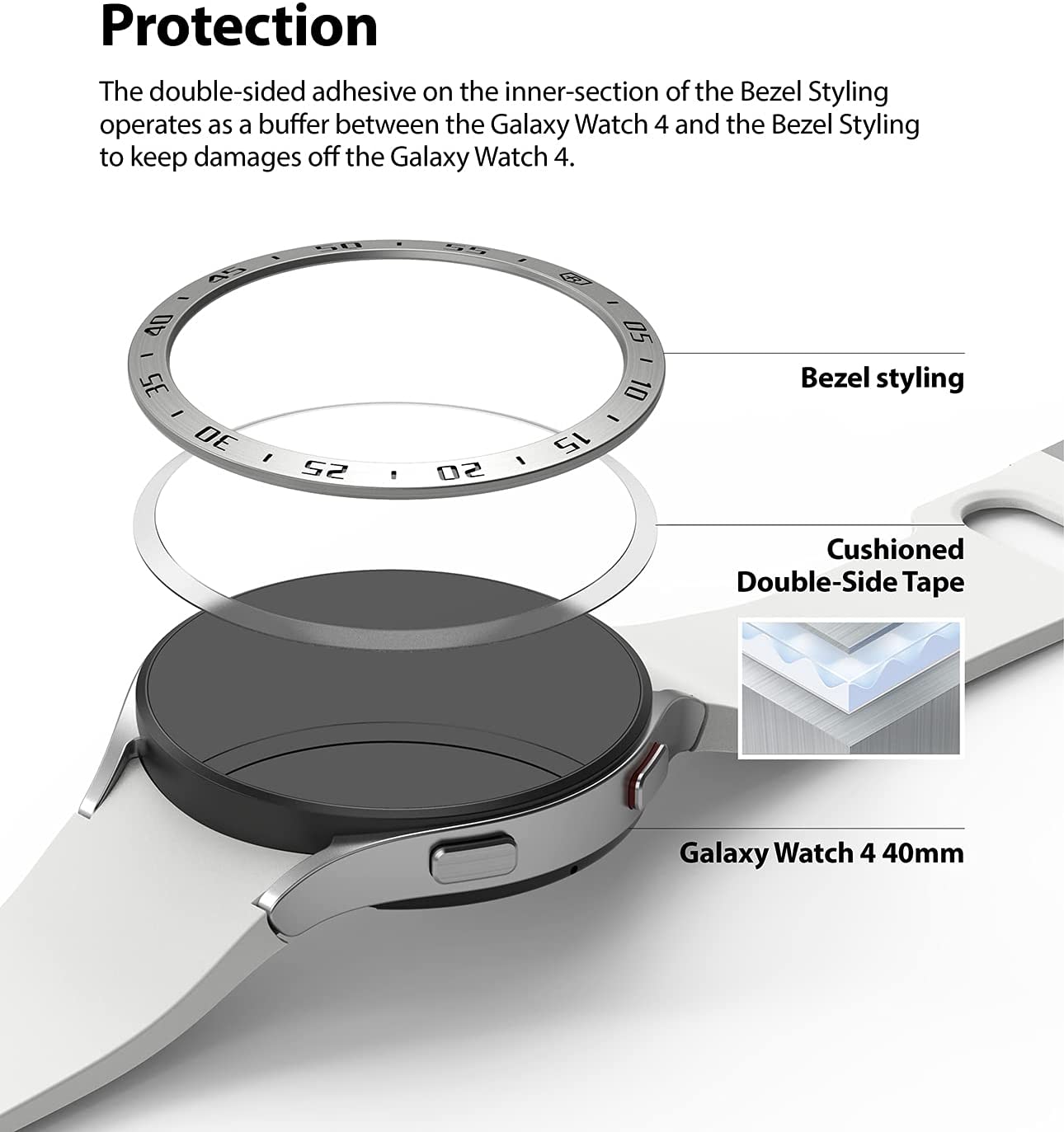 Bezel Styling Samsung Galaxy Watch 5 40mm Silver