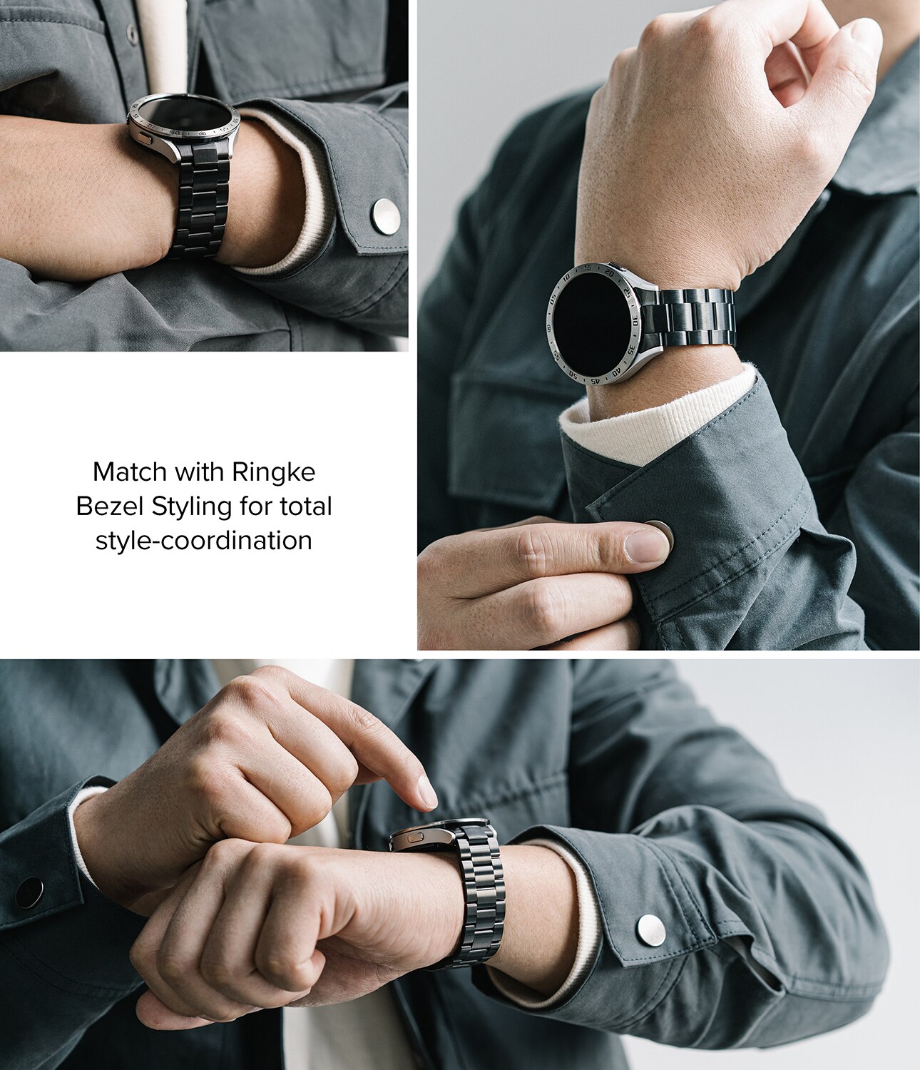 Metal One Armband Samsung Galaxy Watch 6 44mm Black