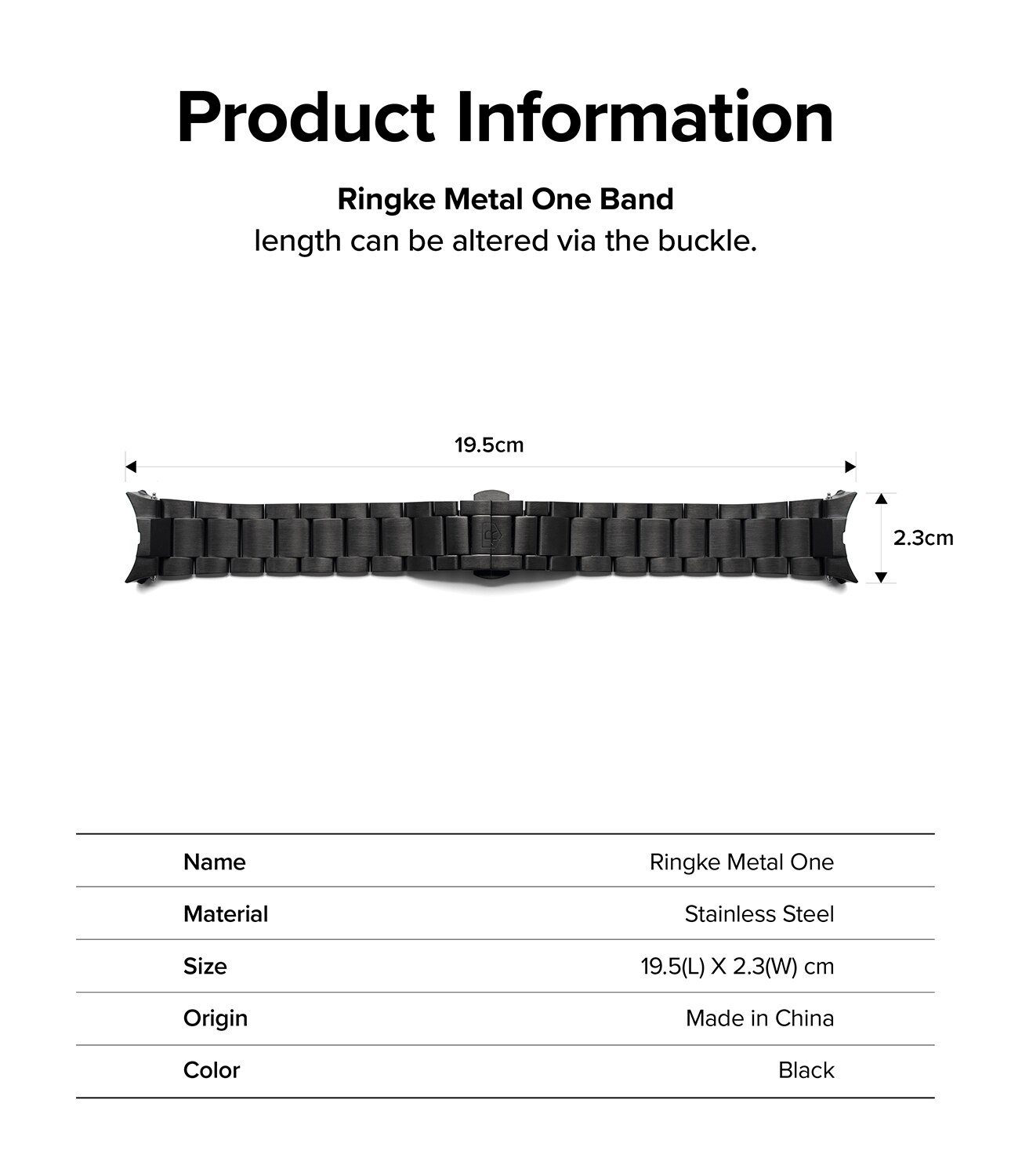 Metal One Armband Samsung Galaxy Watch 6 44mm Black