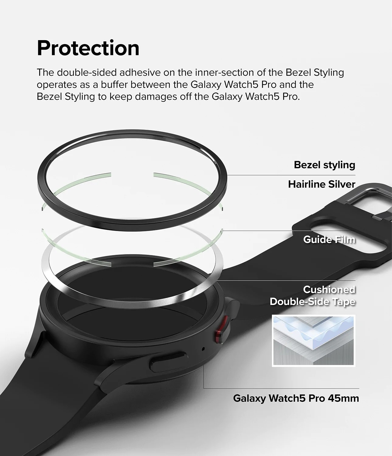 Bezel Styling Samsung Galaxy Watch 5 Pro 45mm Black