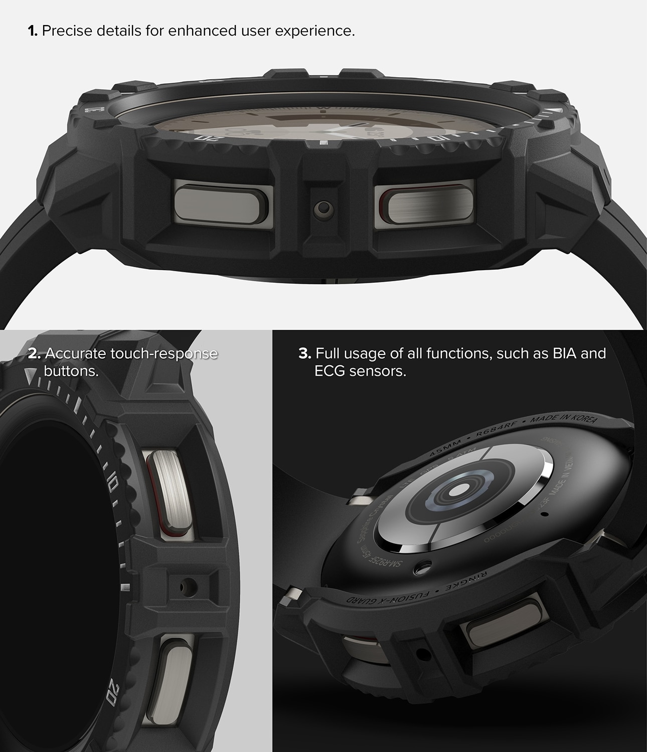 Fusion X Kuori Samsung Galaxy Watch 5 Pro 45mm Black (White Index)