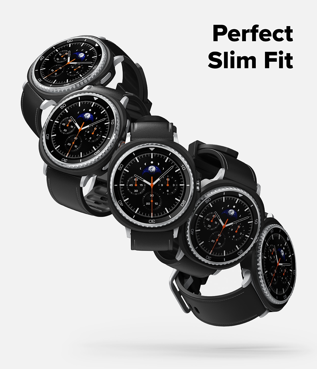 Slim Case (2-pack) Samsung Galaxy Watch 8 Classic Matte Black & Clear