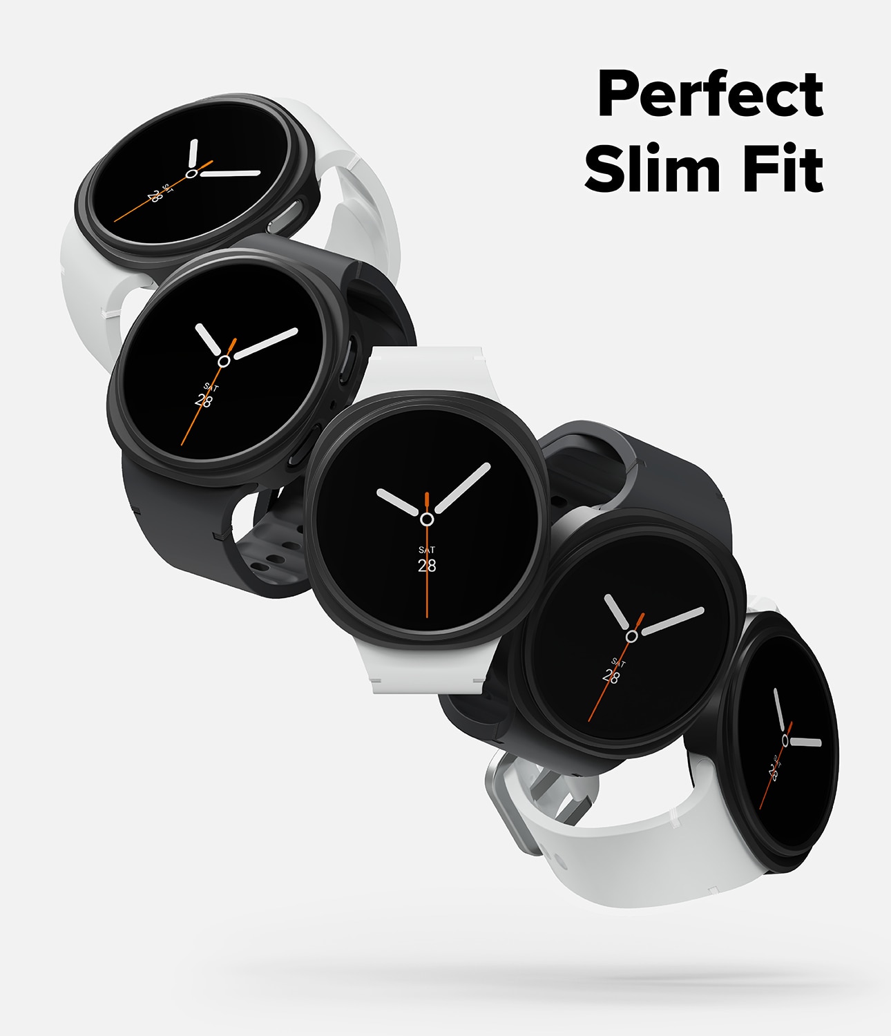 Slim Case (2-pack) Samsung Galaxy Watch 8 40mm Matte Black & Clear