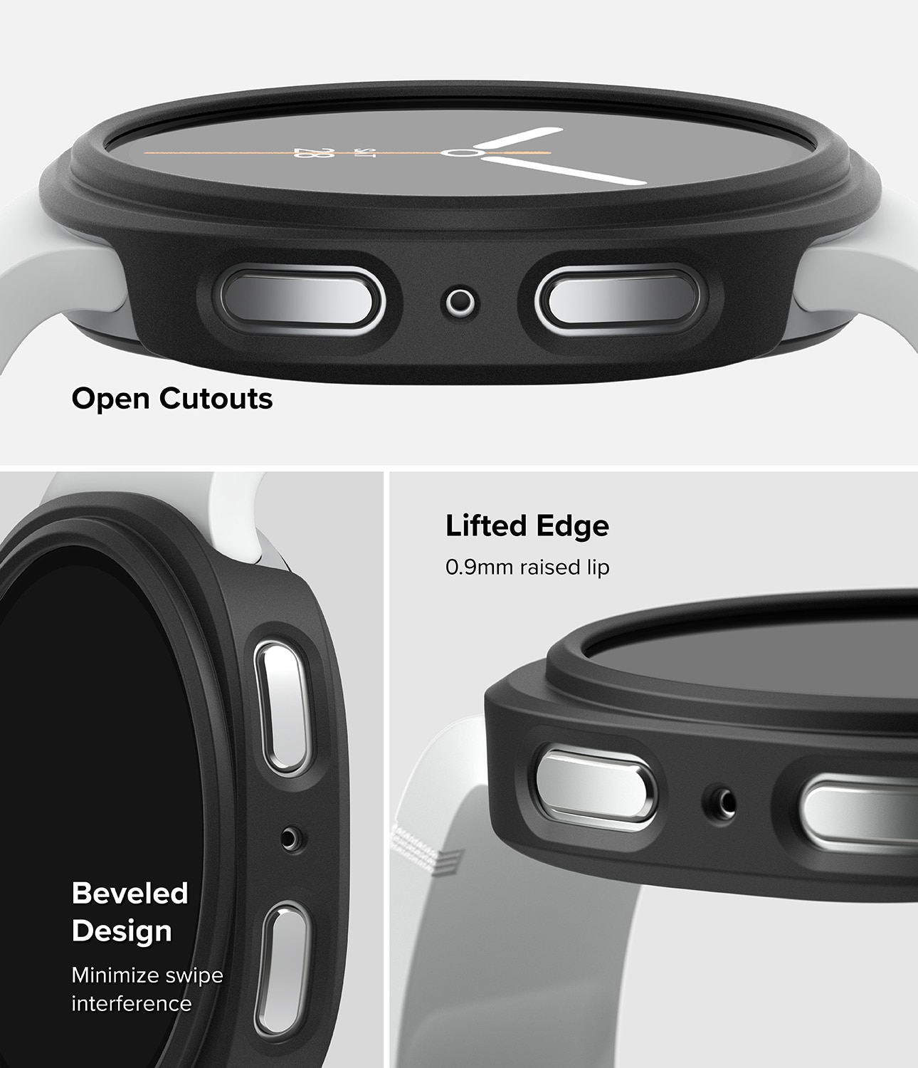 Slim Case (2-pack) Samsung Galaxy Watch 8 40mm Matte Black & Clear